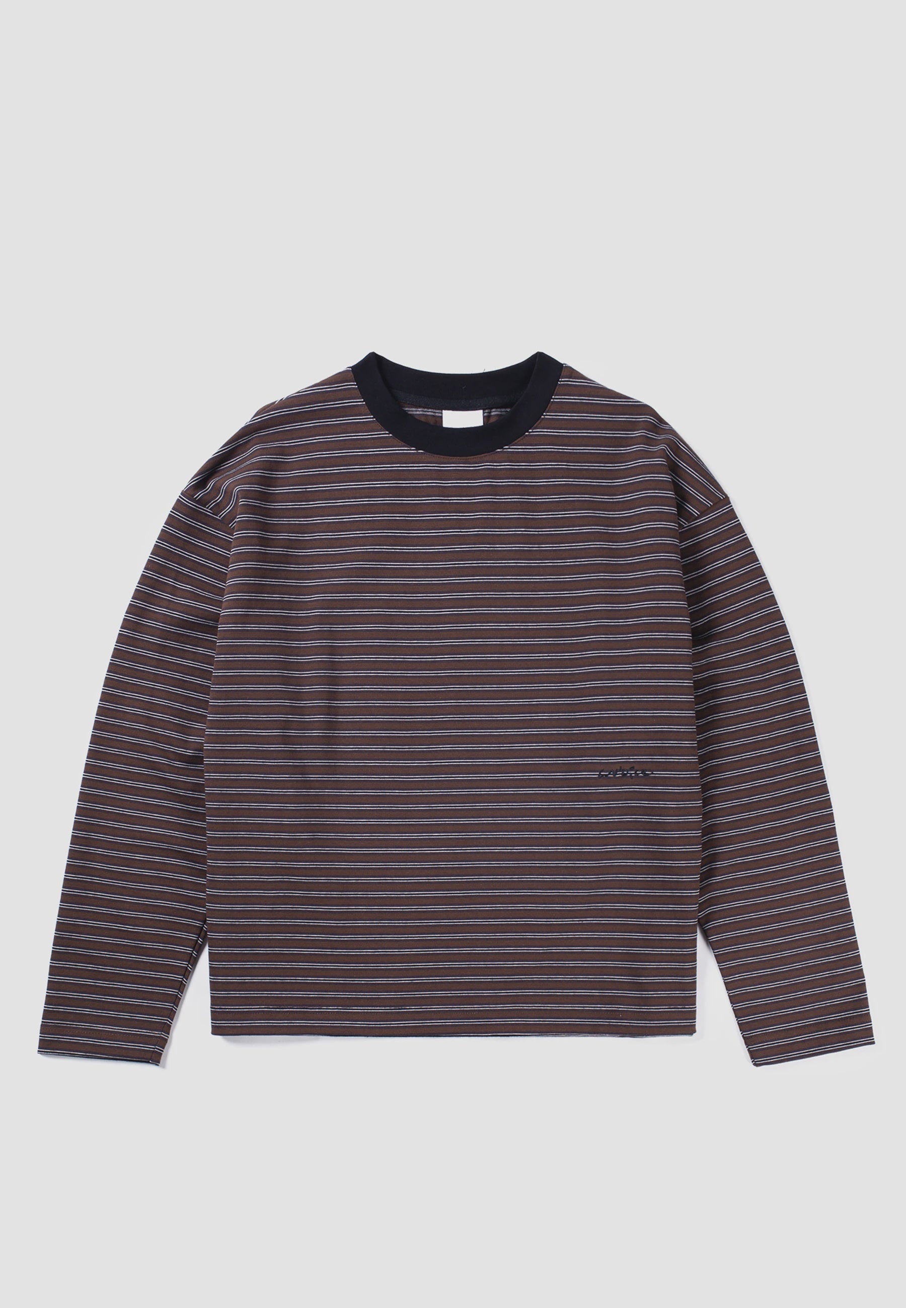 Striped Kerferd LS Tee - Brown