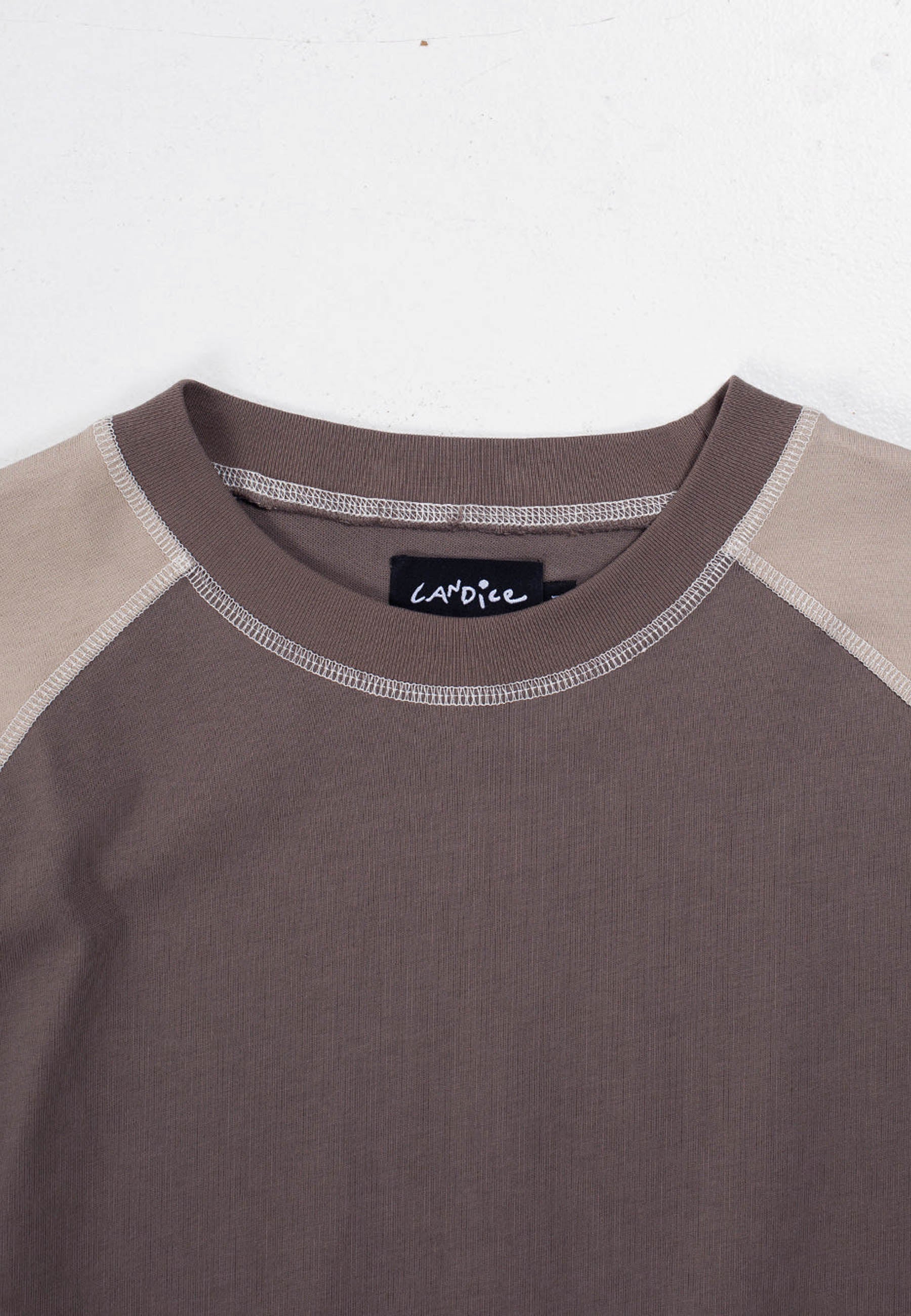 Repair Panelled T-shirt - Brown