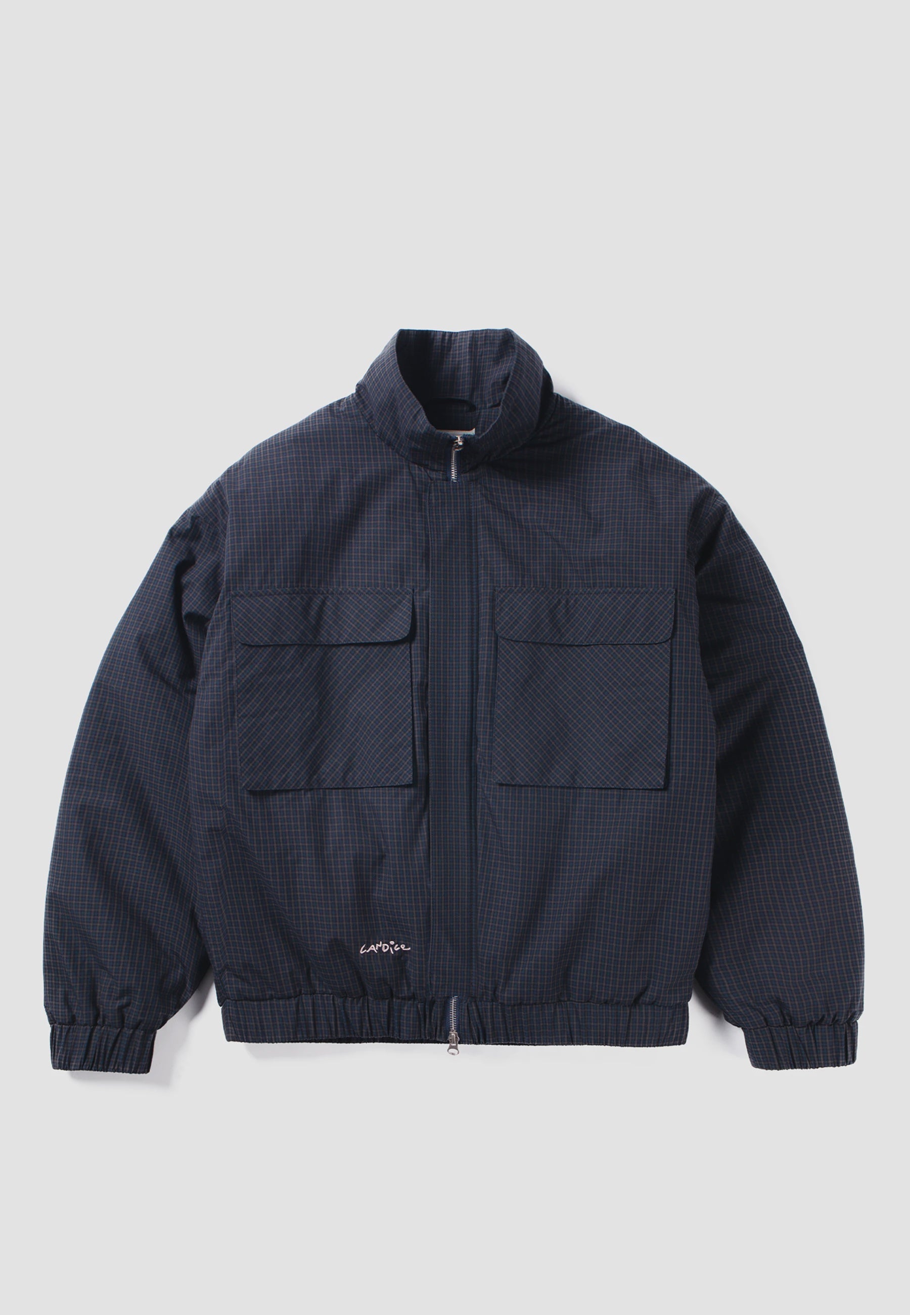 Taki Checkered Jacket - Navy