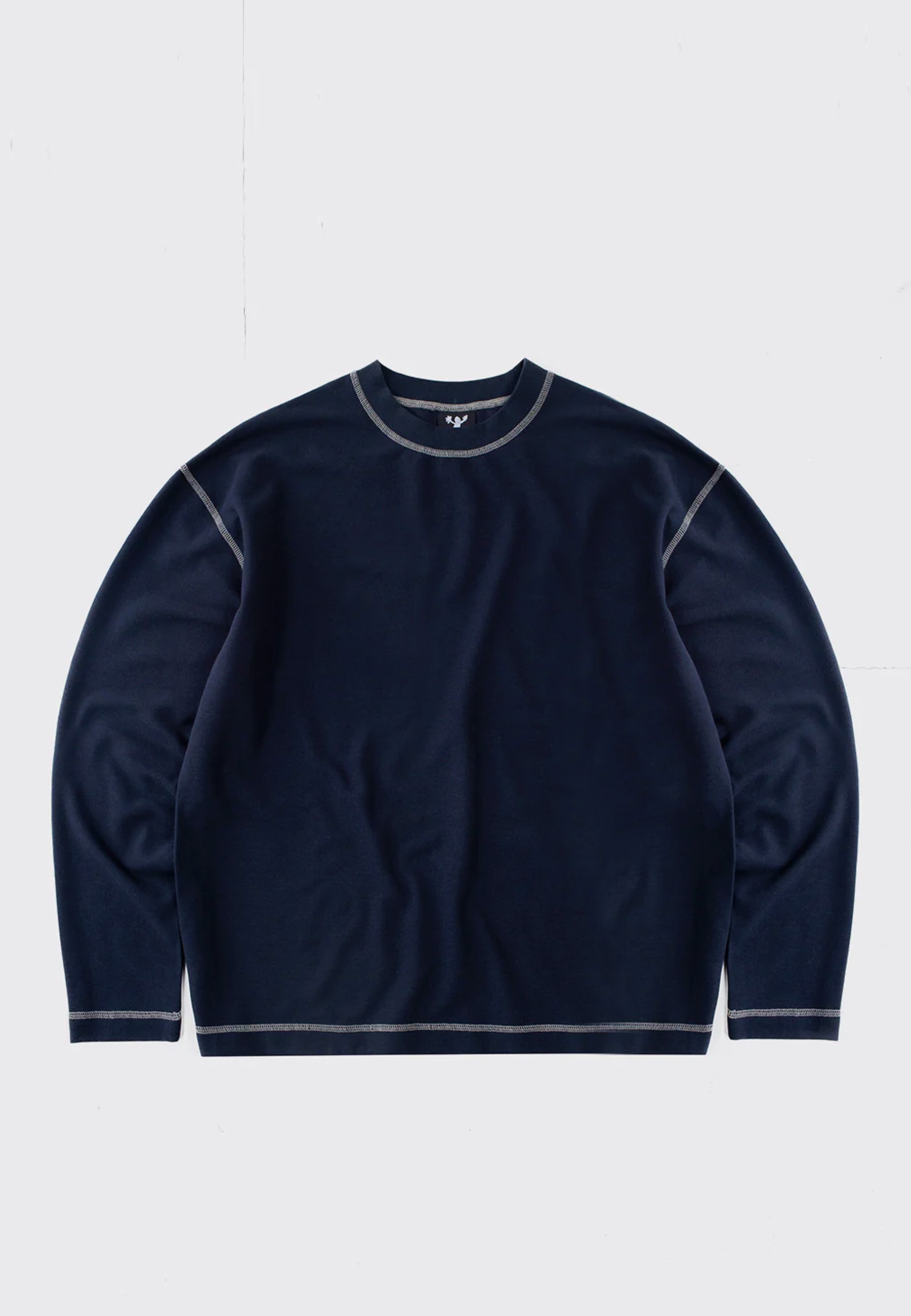 Waffle Long Sleeve T-shirt - Navy