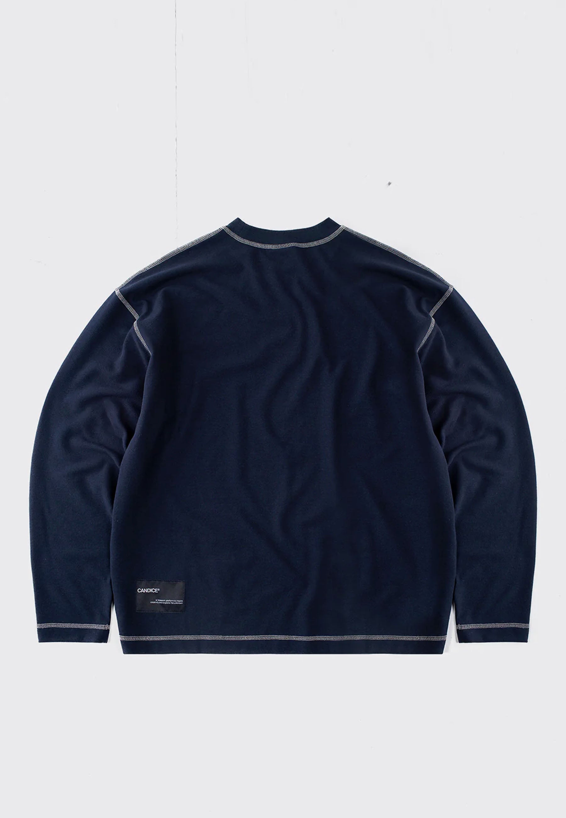 Waffle Long Sleeve T-shirt - Navy