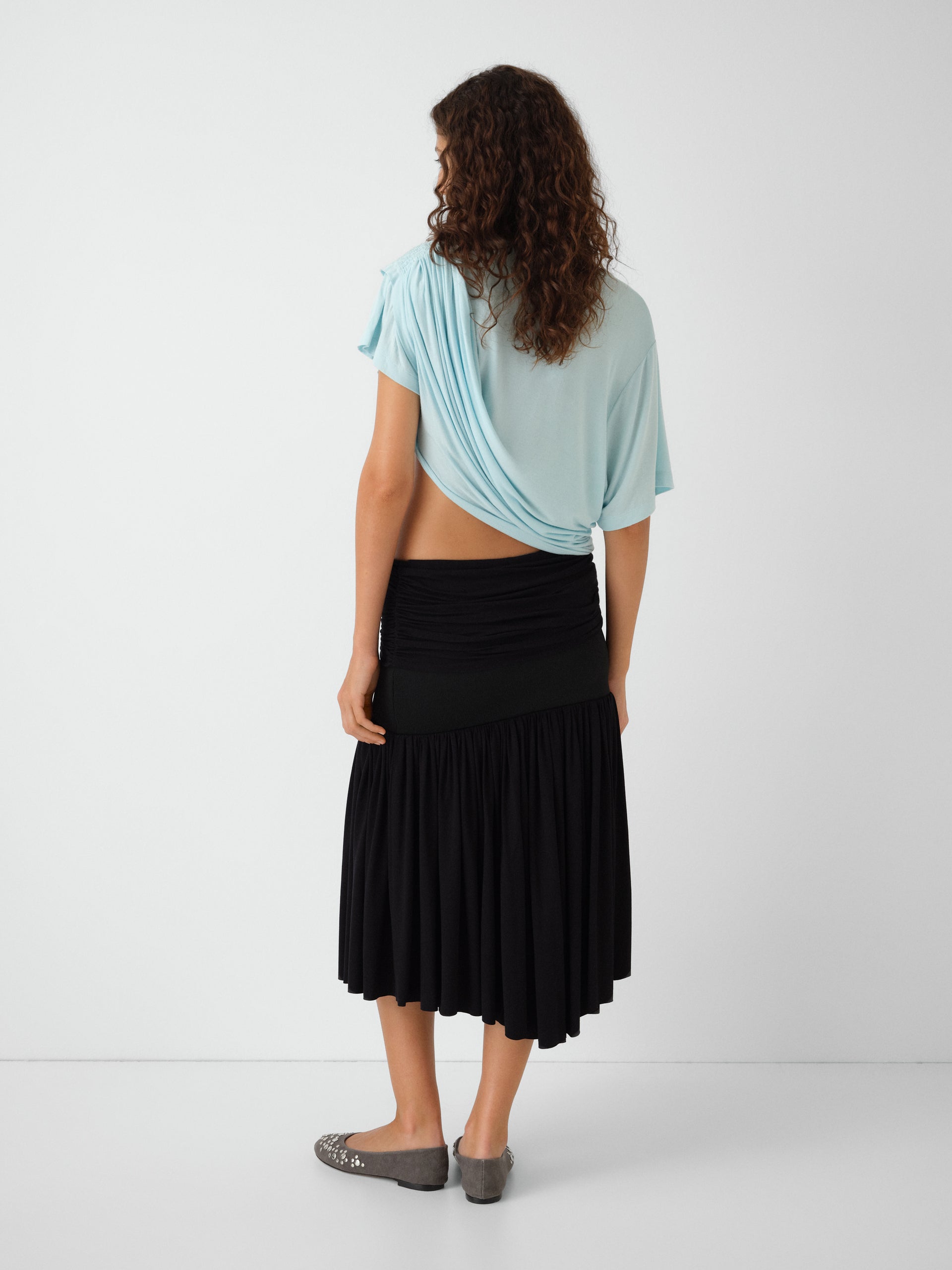 Carine Midi Skirt - Black
