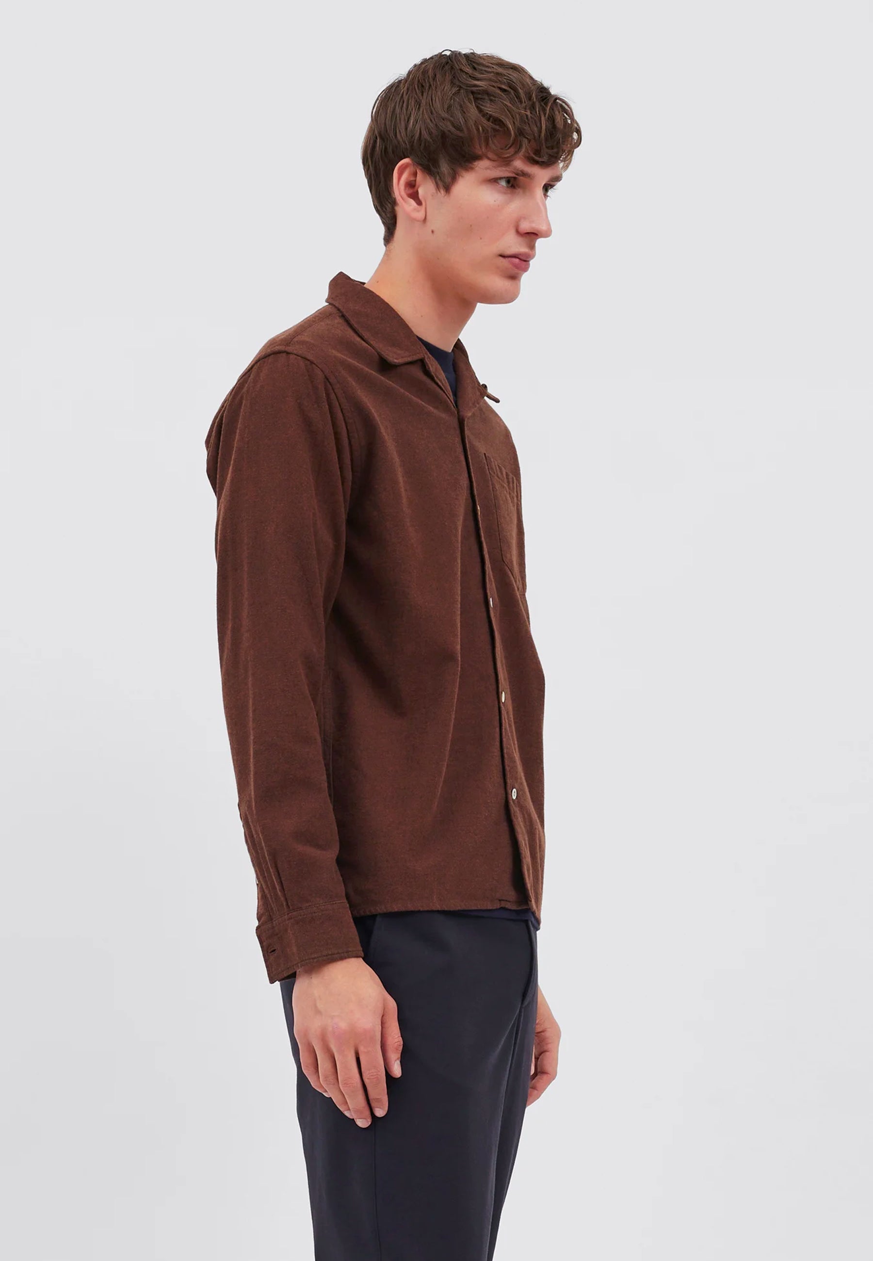 Carsten Organic Flannel Shirt - Rust