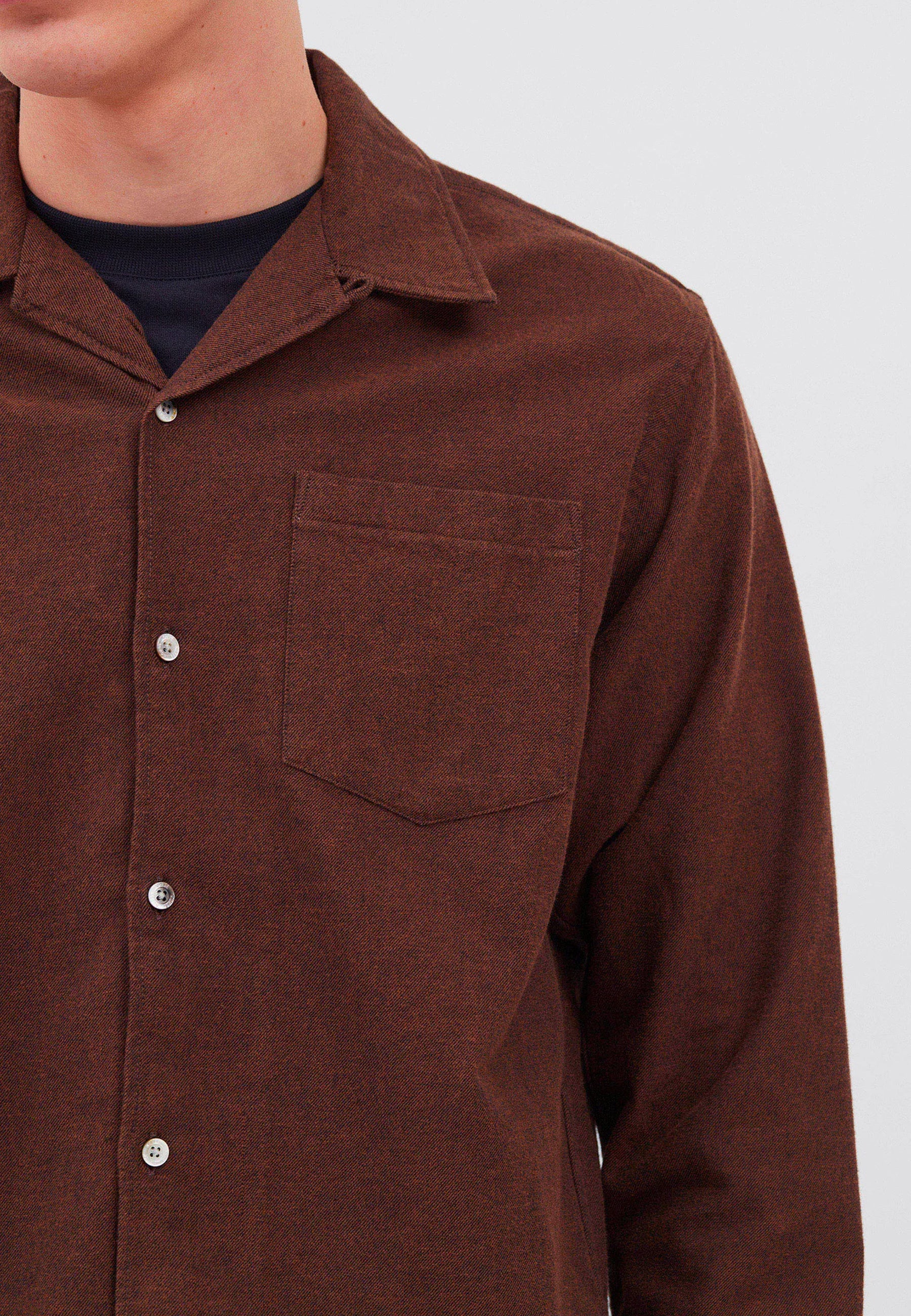 Carsten Organic Flannel Shirt - Rust