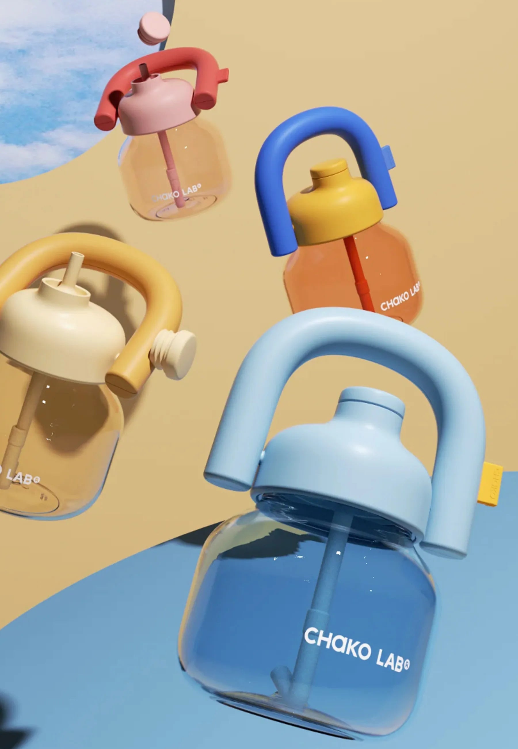 Linlin Kettle Water Bottle - Plastic - Blue