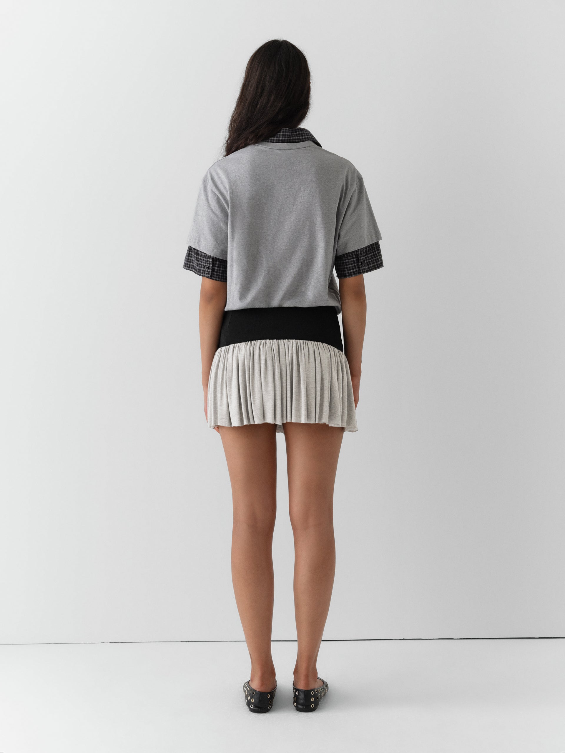 Charlie Mini Skirt - Grey/Black