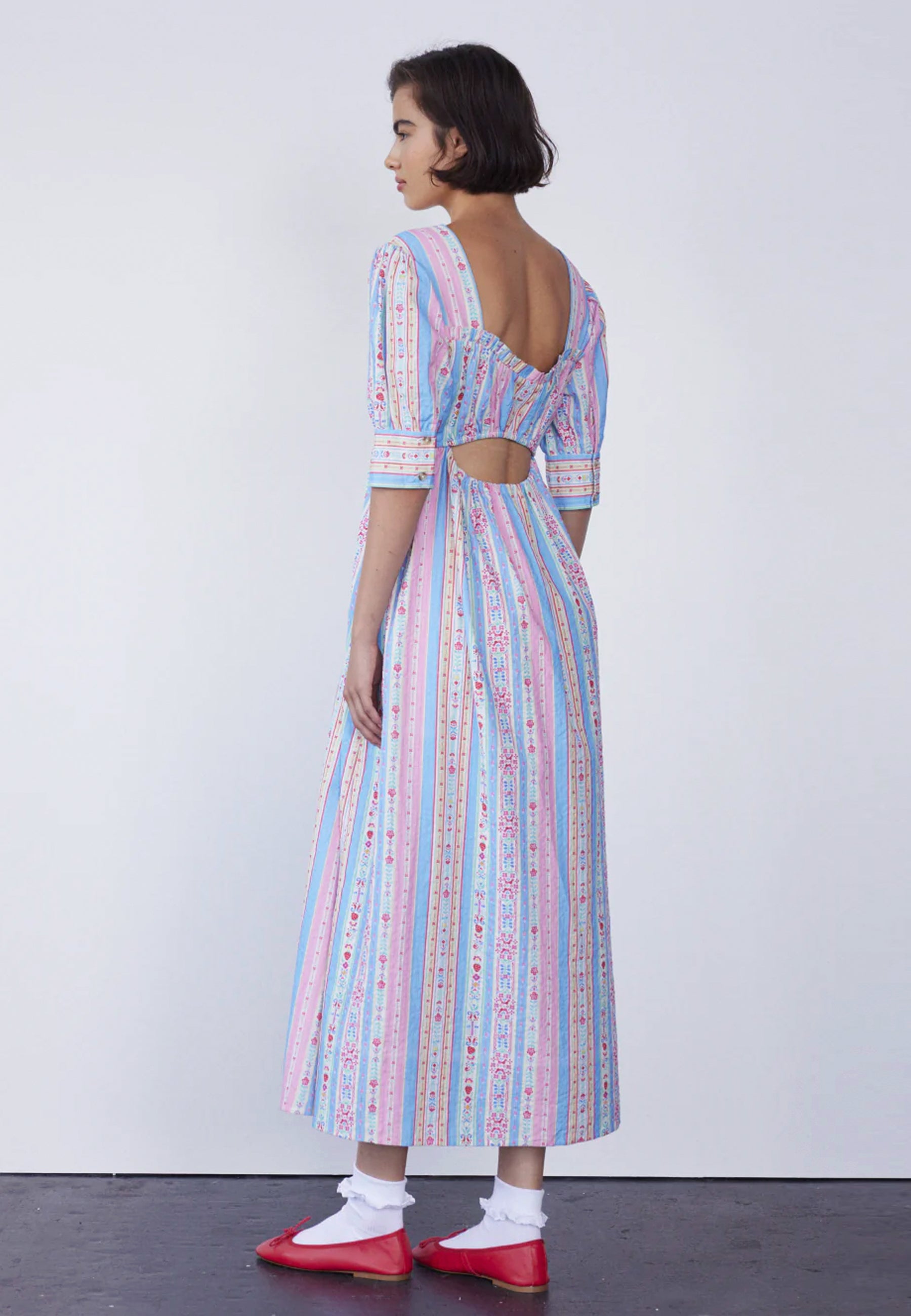 Cindy Midi Dress - Painted Stripe