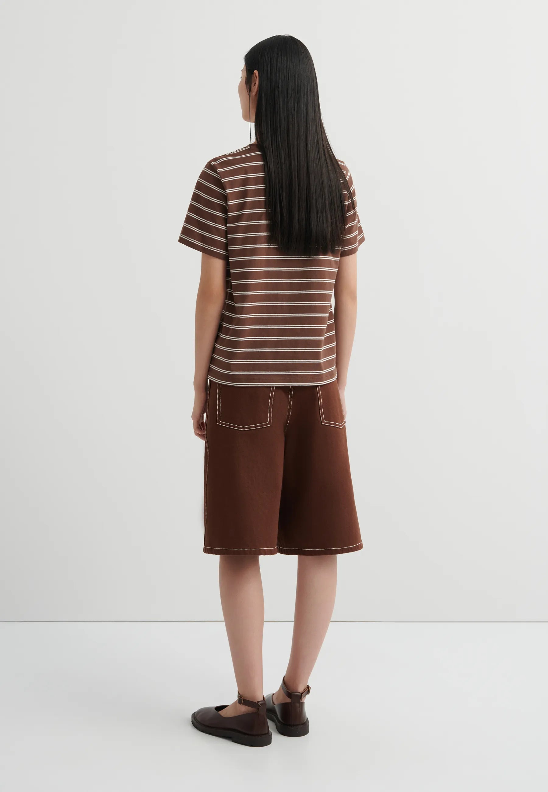 Classic T-Shirt - Brown Stripe