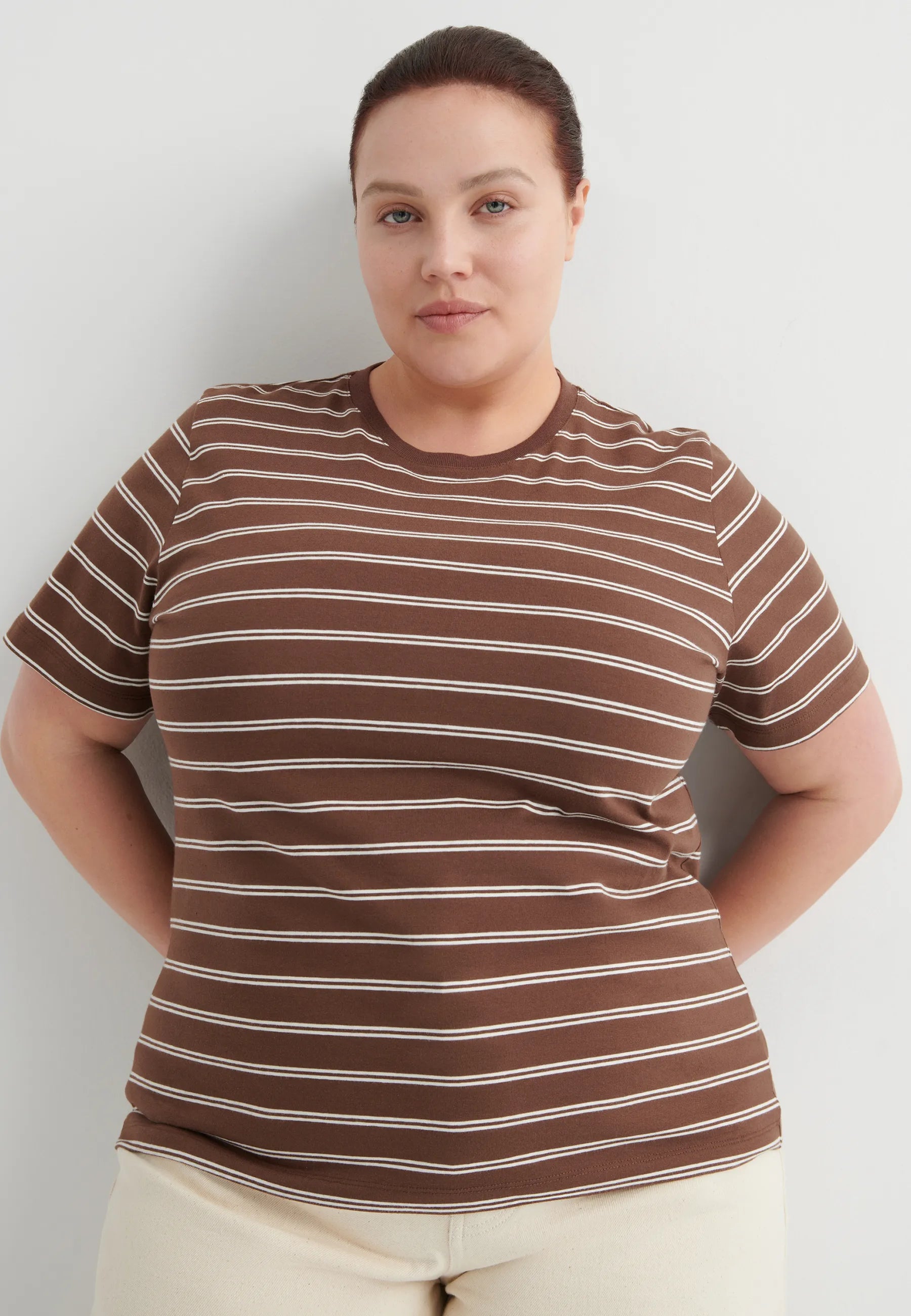 Classic T-Shirt - Brown Stripe