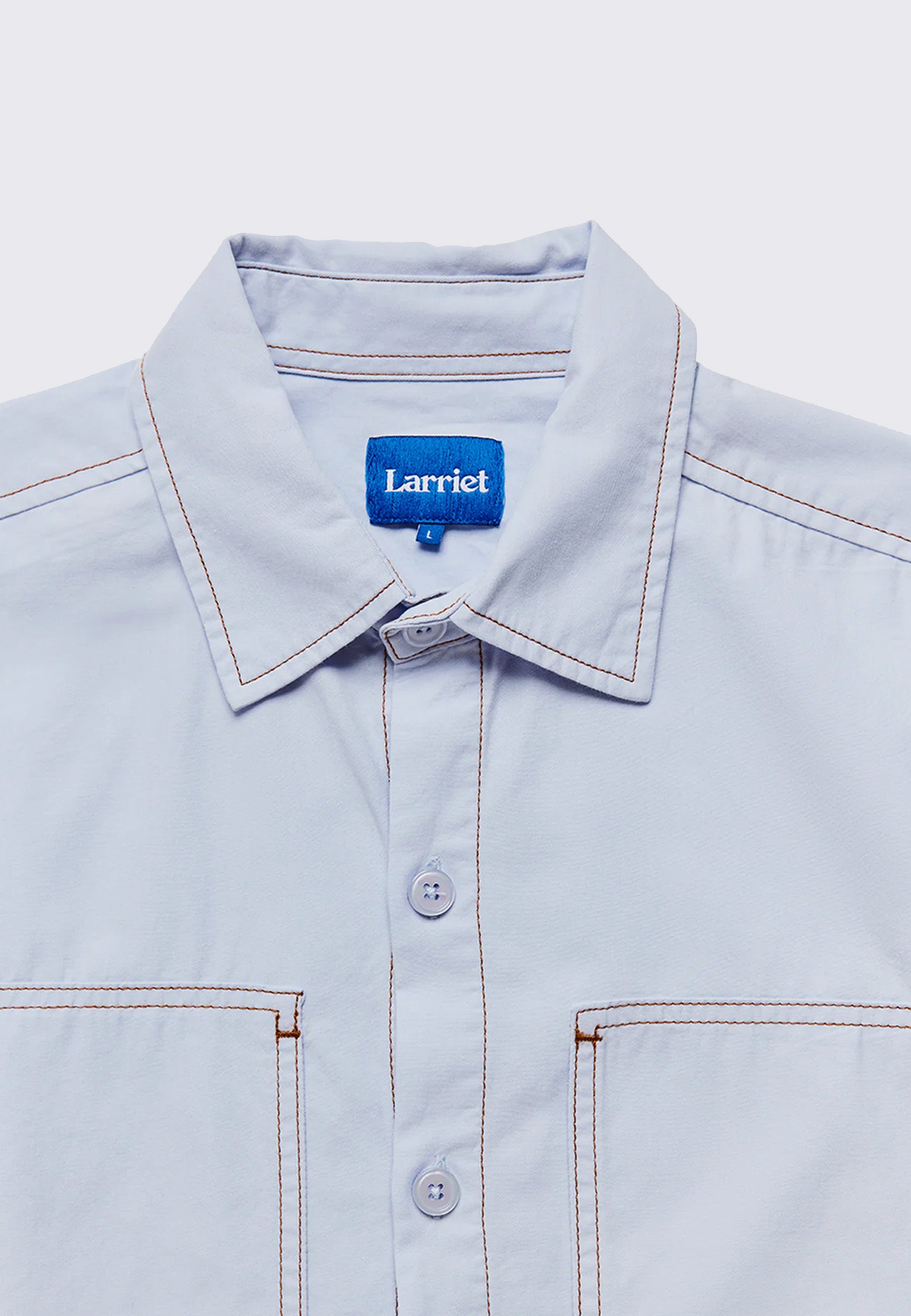 Cliff Long Sleeve Shirt - Blue/White