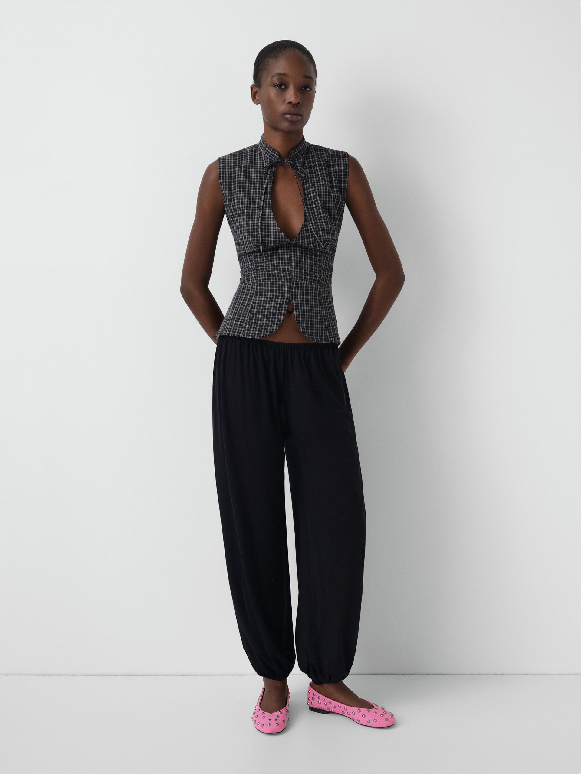 Coco Top - Checks Black