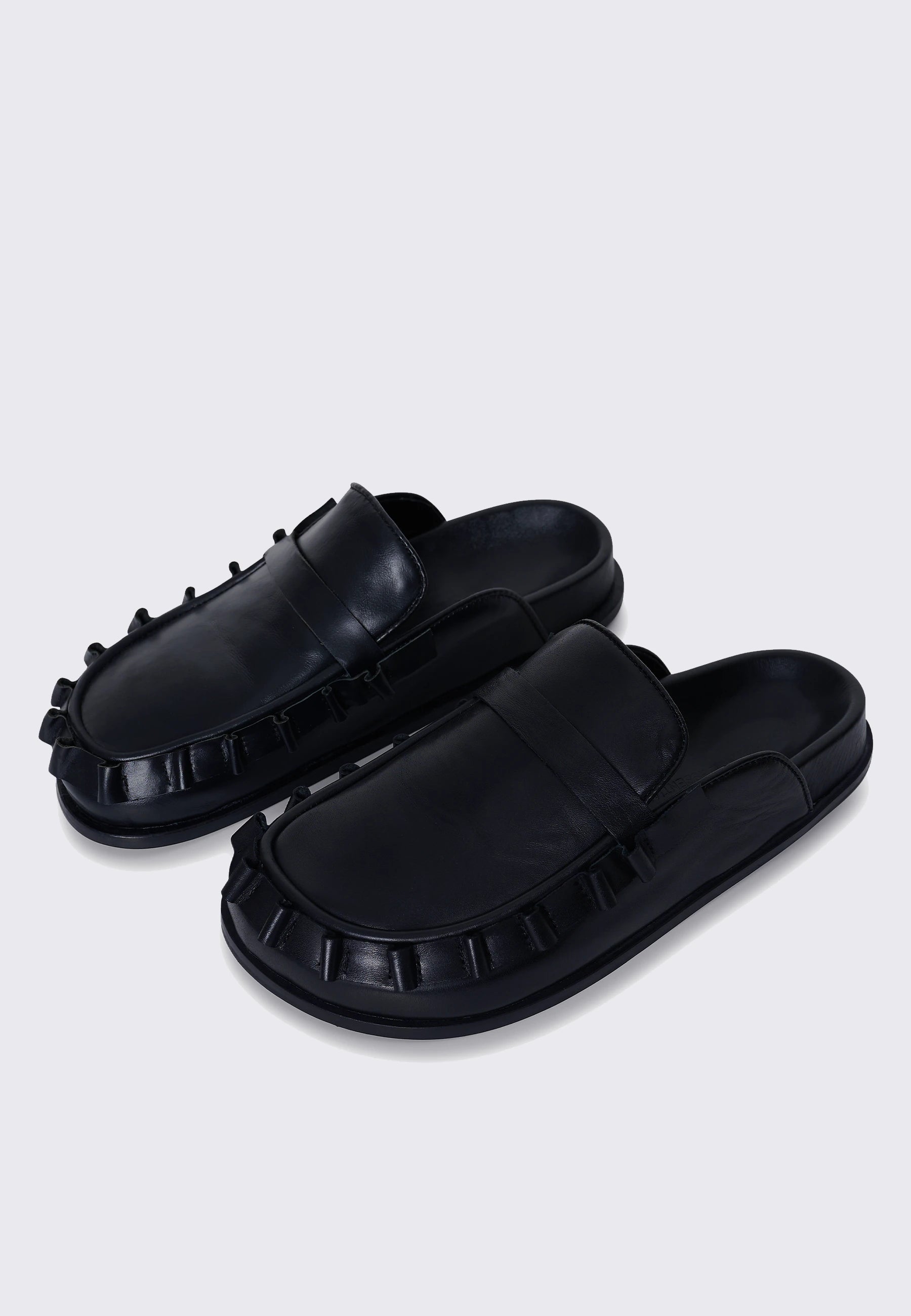 Malibu Frilly Mule - Black