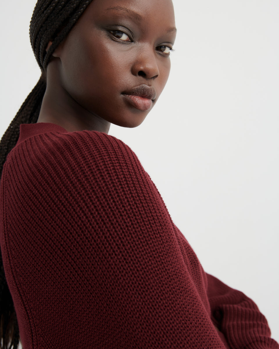 Composure Cardigan - Maroon