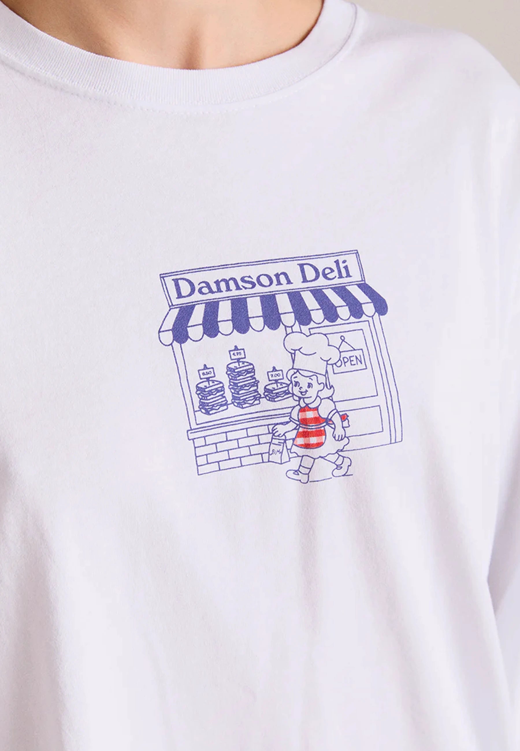 Damson Deli LS Shirt - White