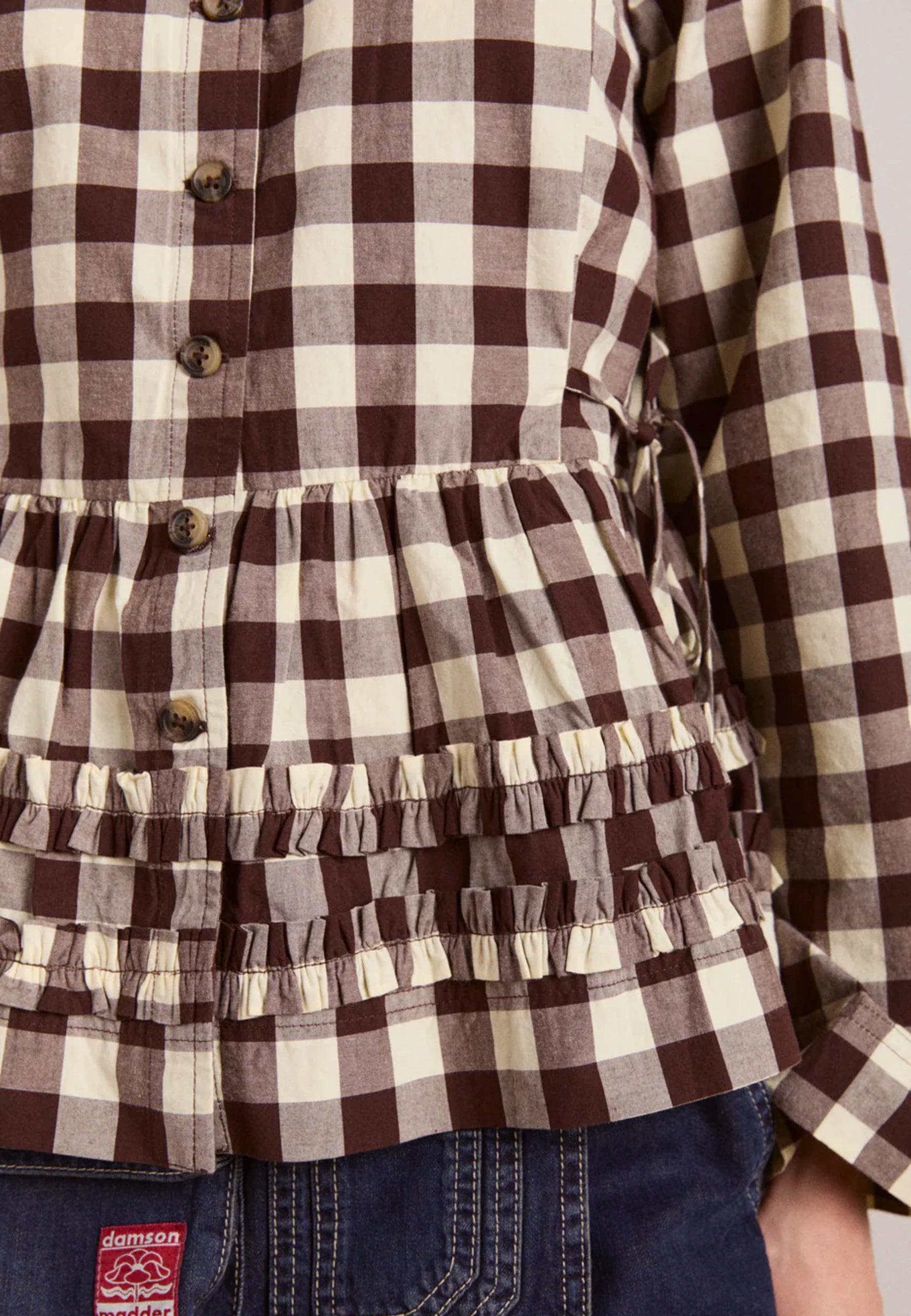 Madison Blouse - Butter Gingham