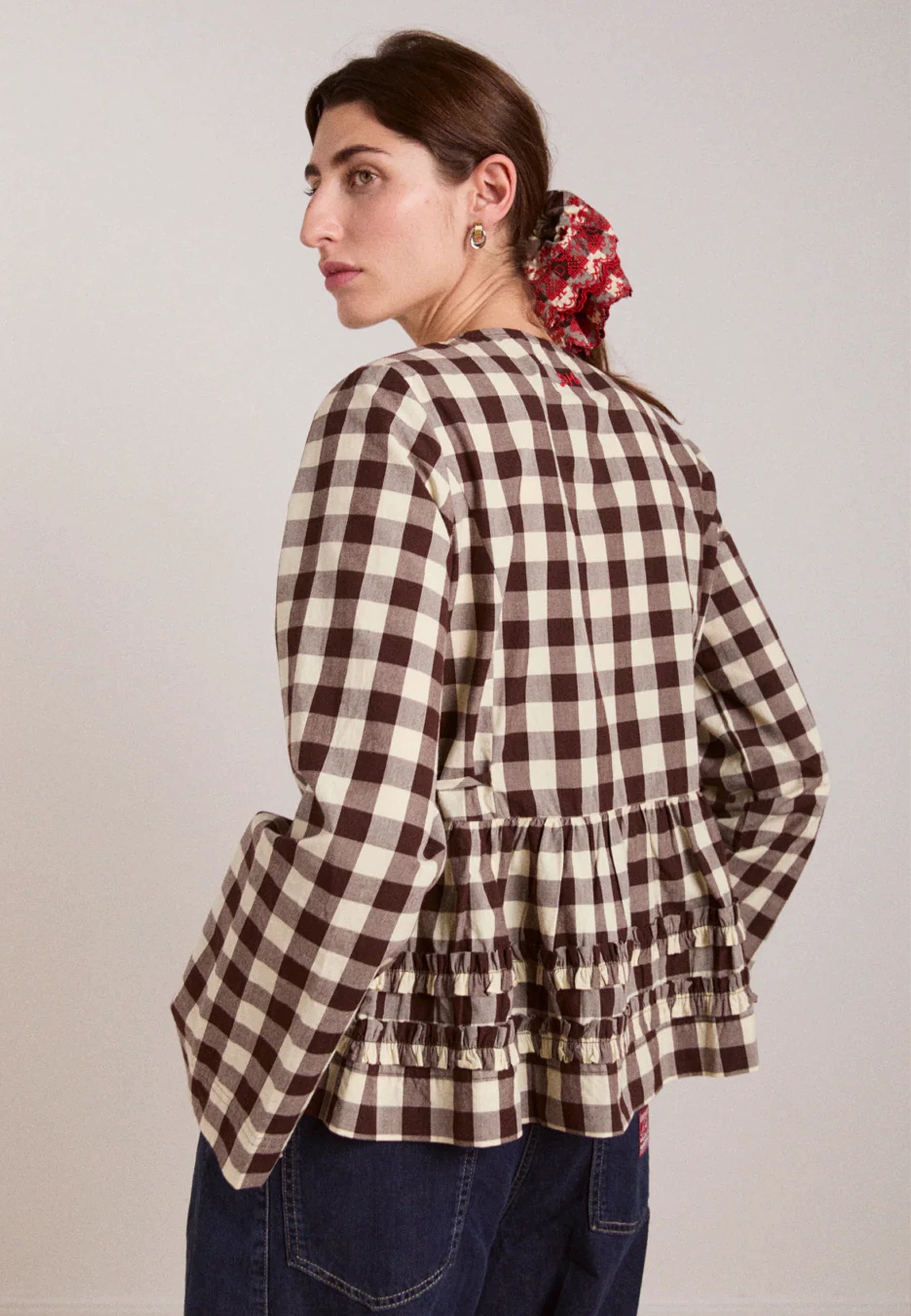 Madison Blouse - Butter Gingham