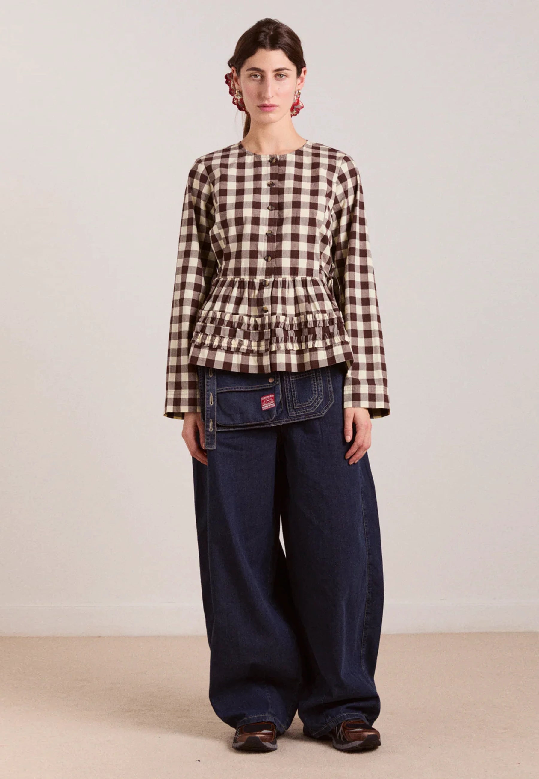 Madison Blouse - Butter Gingham