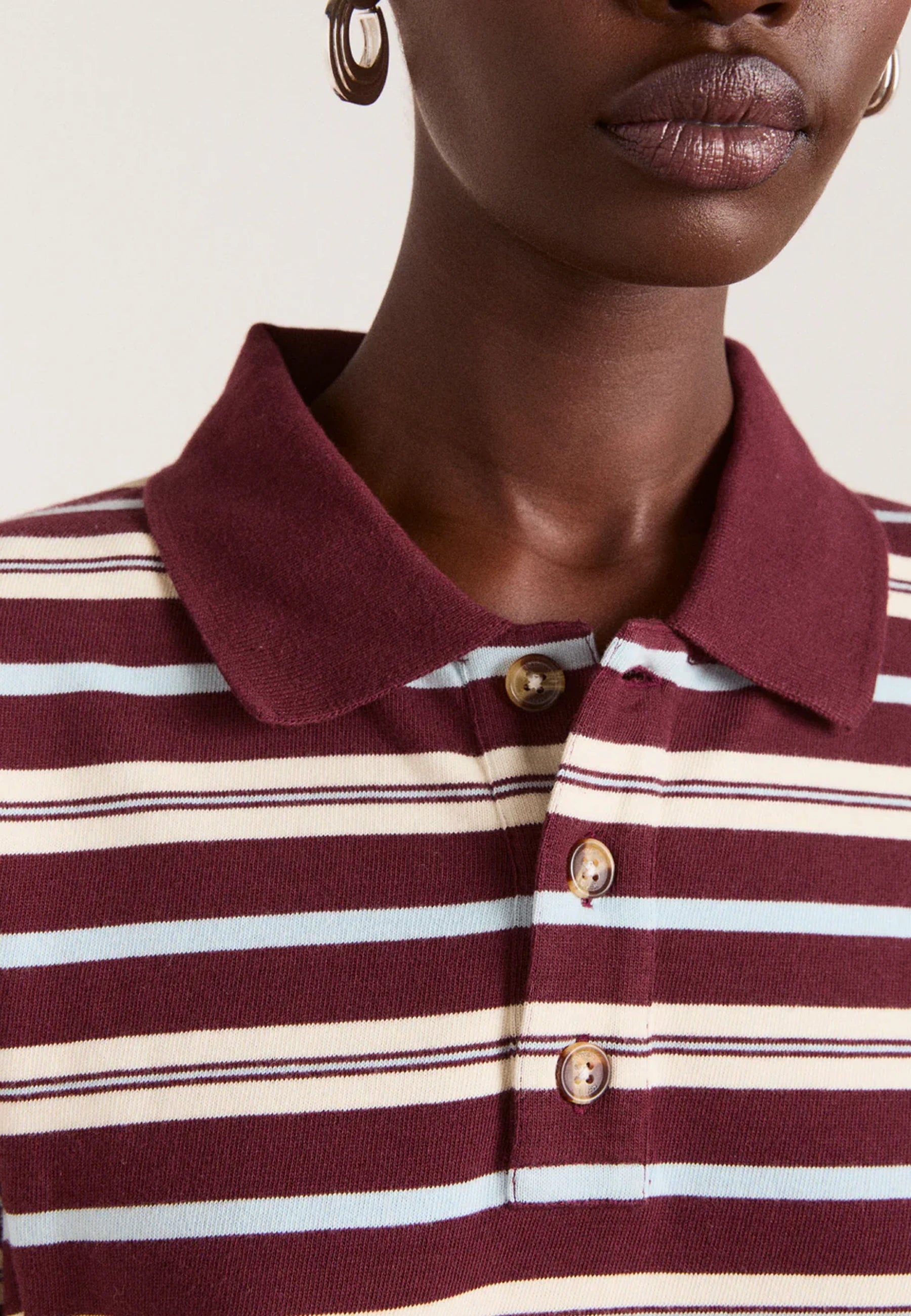 Noah Cinch Layered Rugby - Choc Stripe