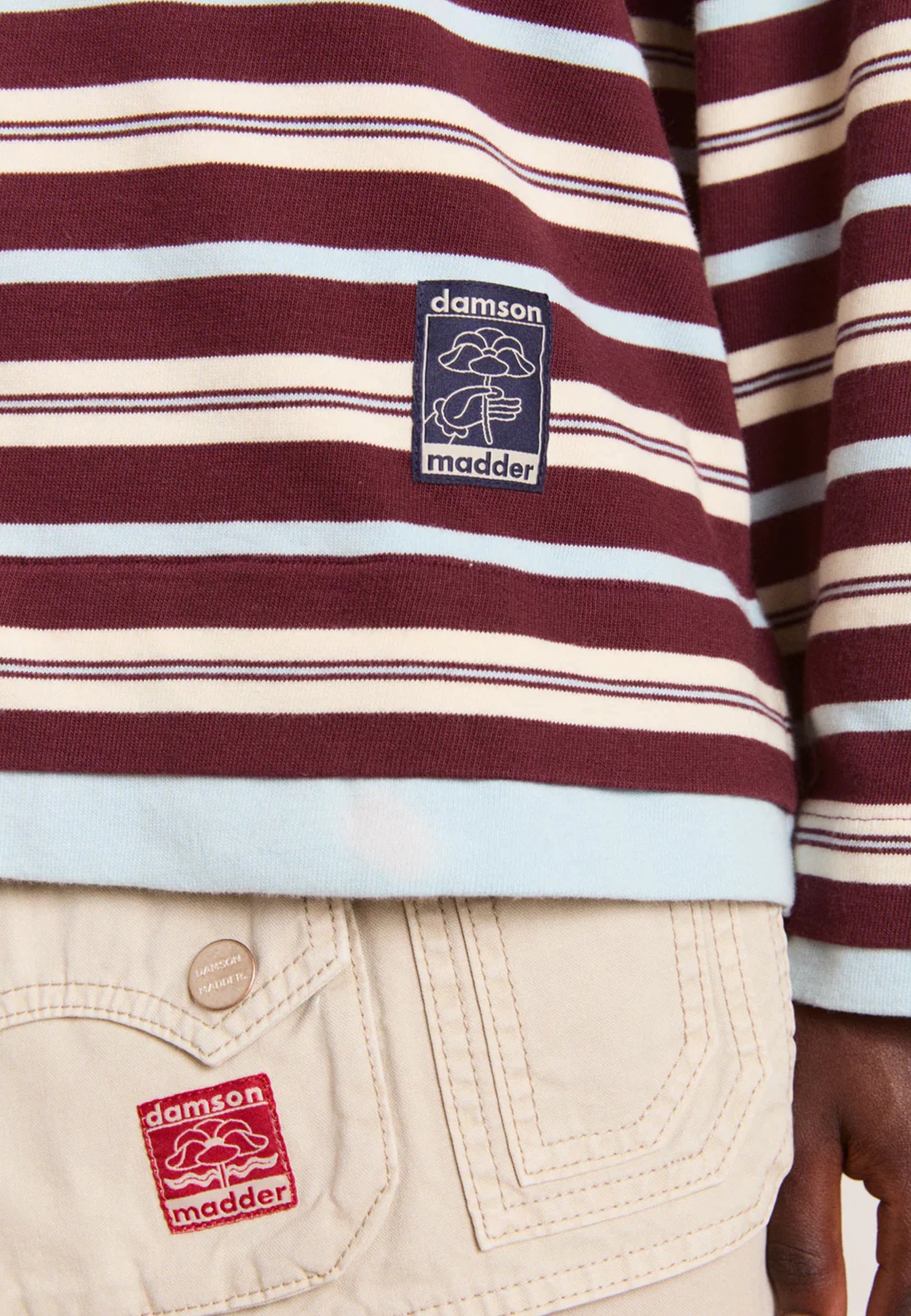 Noah Cinch Layered Rugby - Choc Stripe