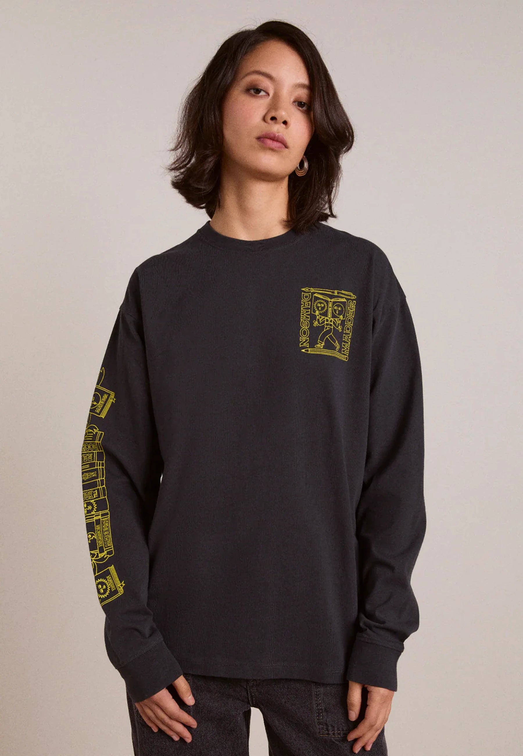 The Reader LS Shirt - Charcoal