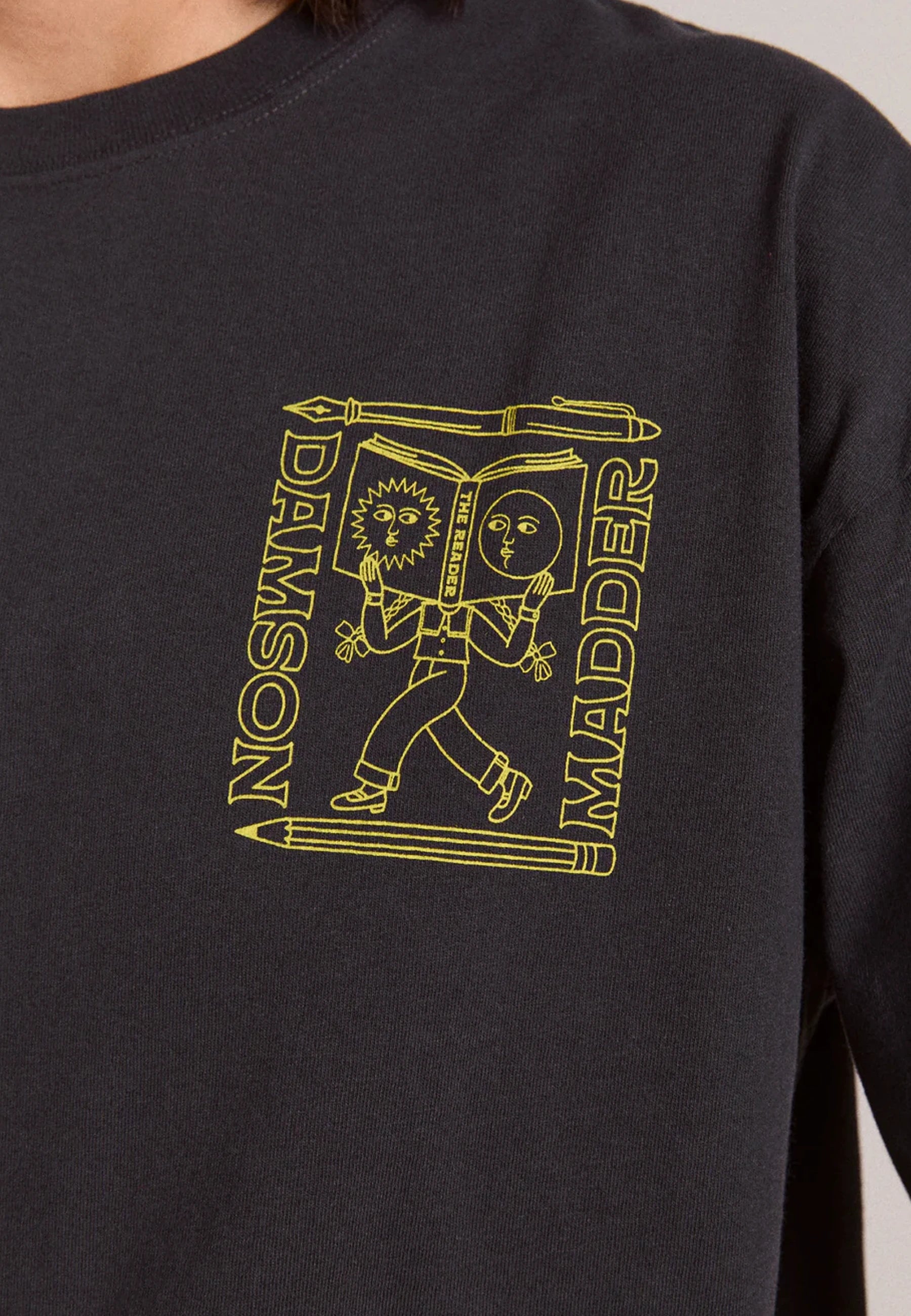 The Reader LS Shirt - Charcoal