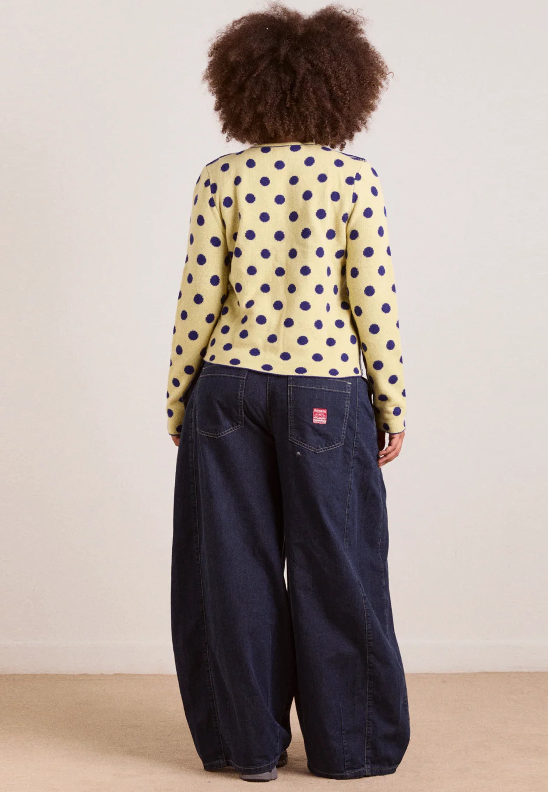 Tabitha Merino Reversible Cardi - Navy/Butter