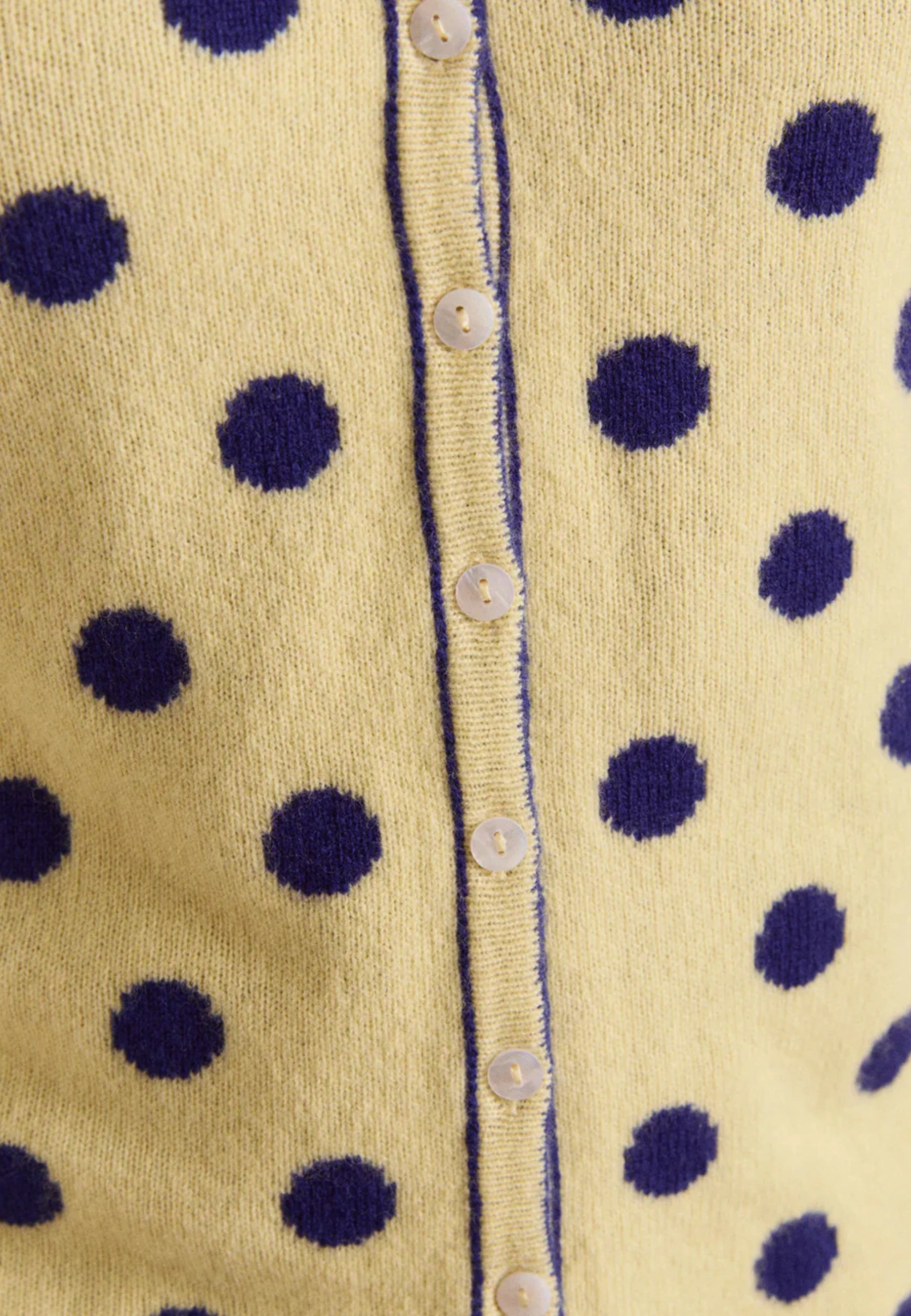 Tabitha Merino Reversible Cardi - Navy/Butter