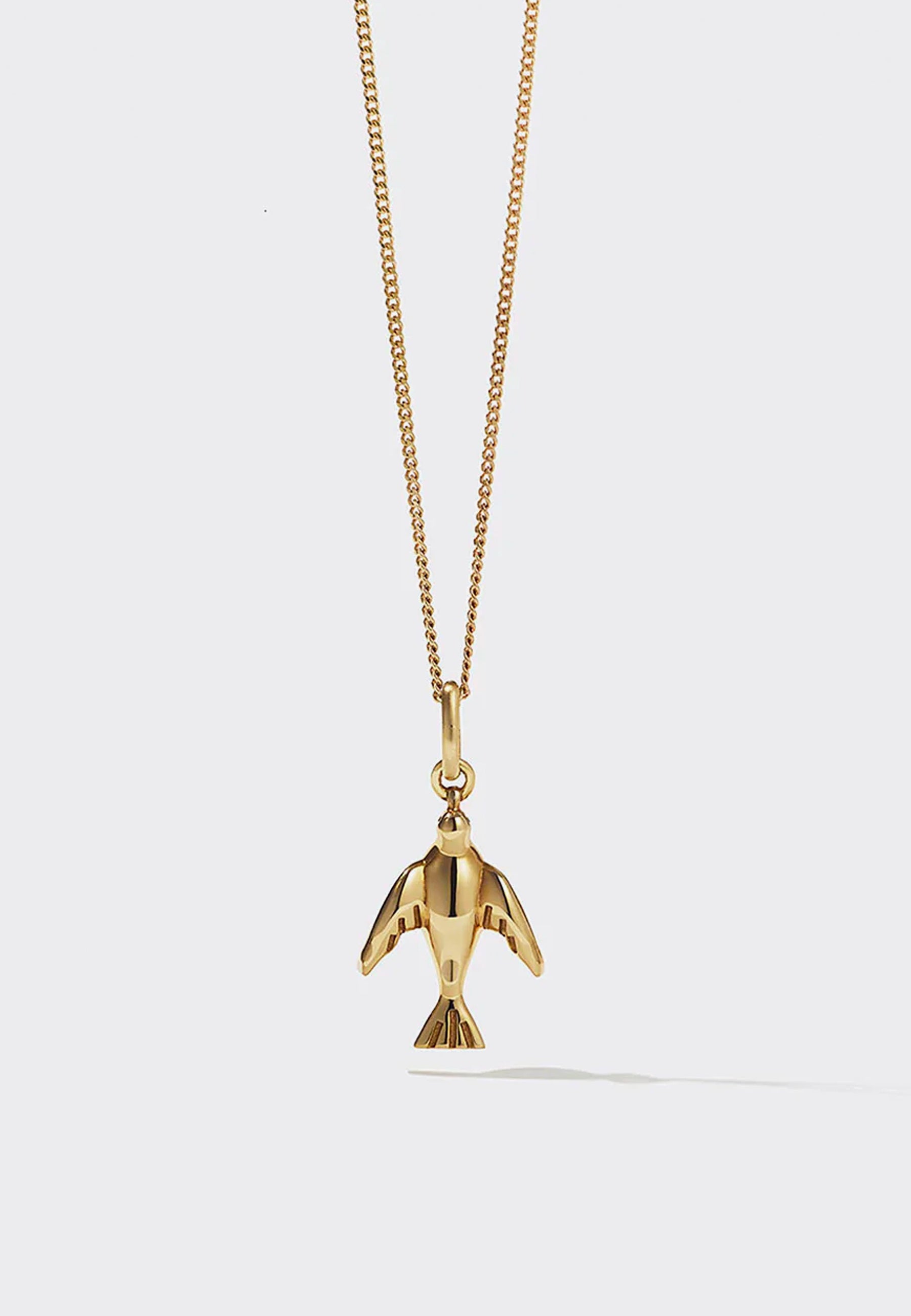 Dove Charm Necklace - Gold Plated