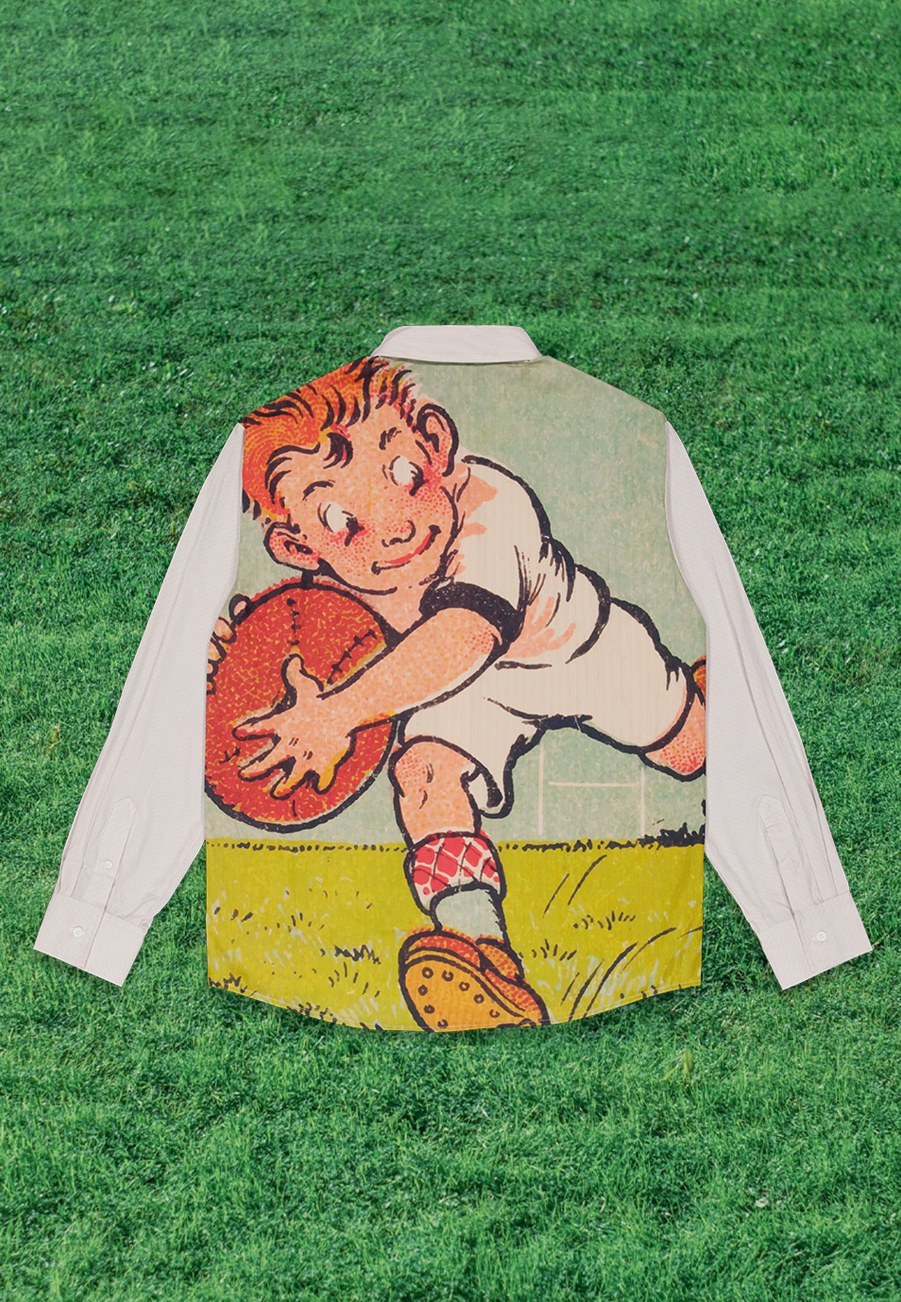 GAG x TLC Rugby Shirt - Brown Stripe