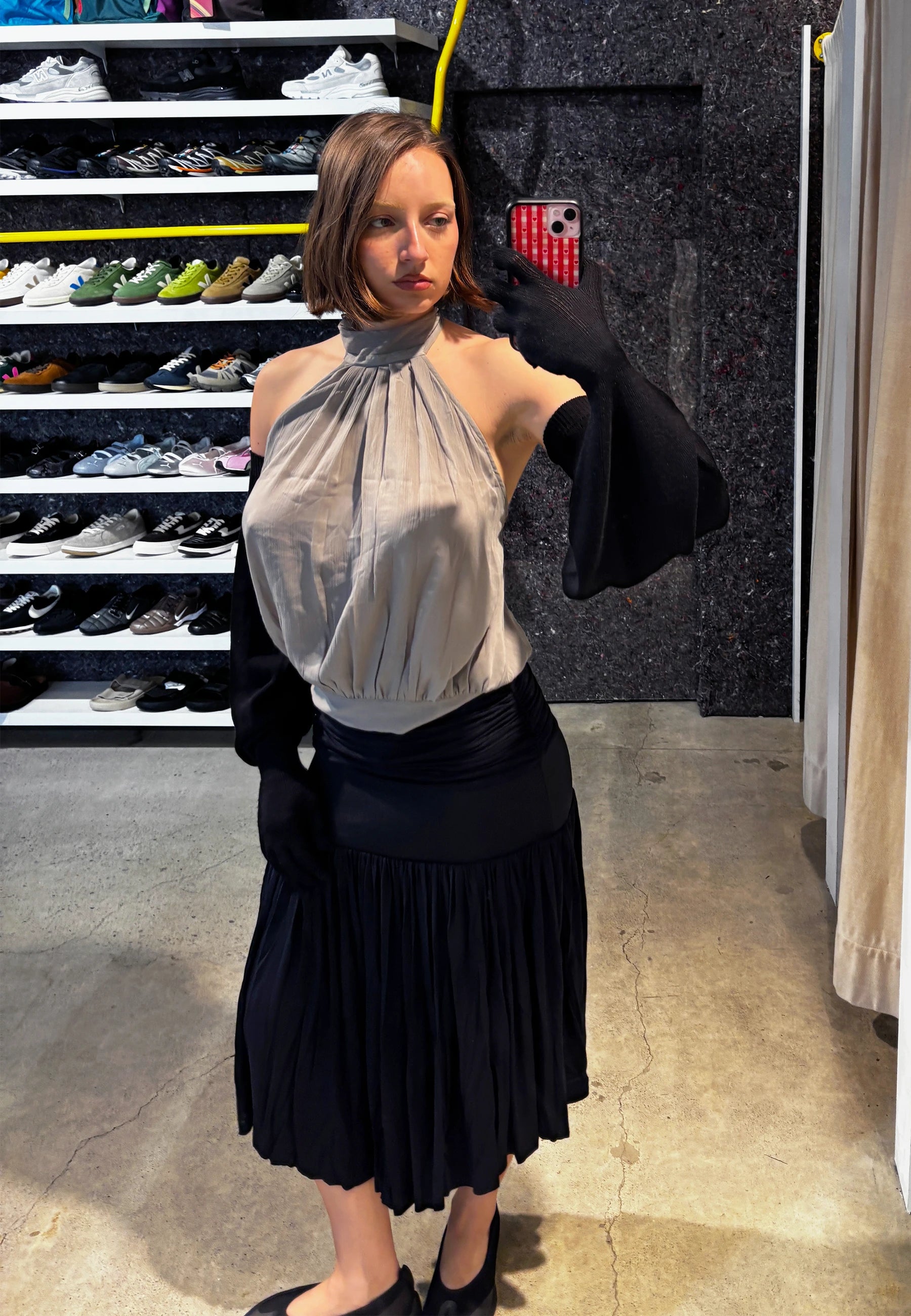 Boa Top - Grey