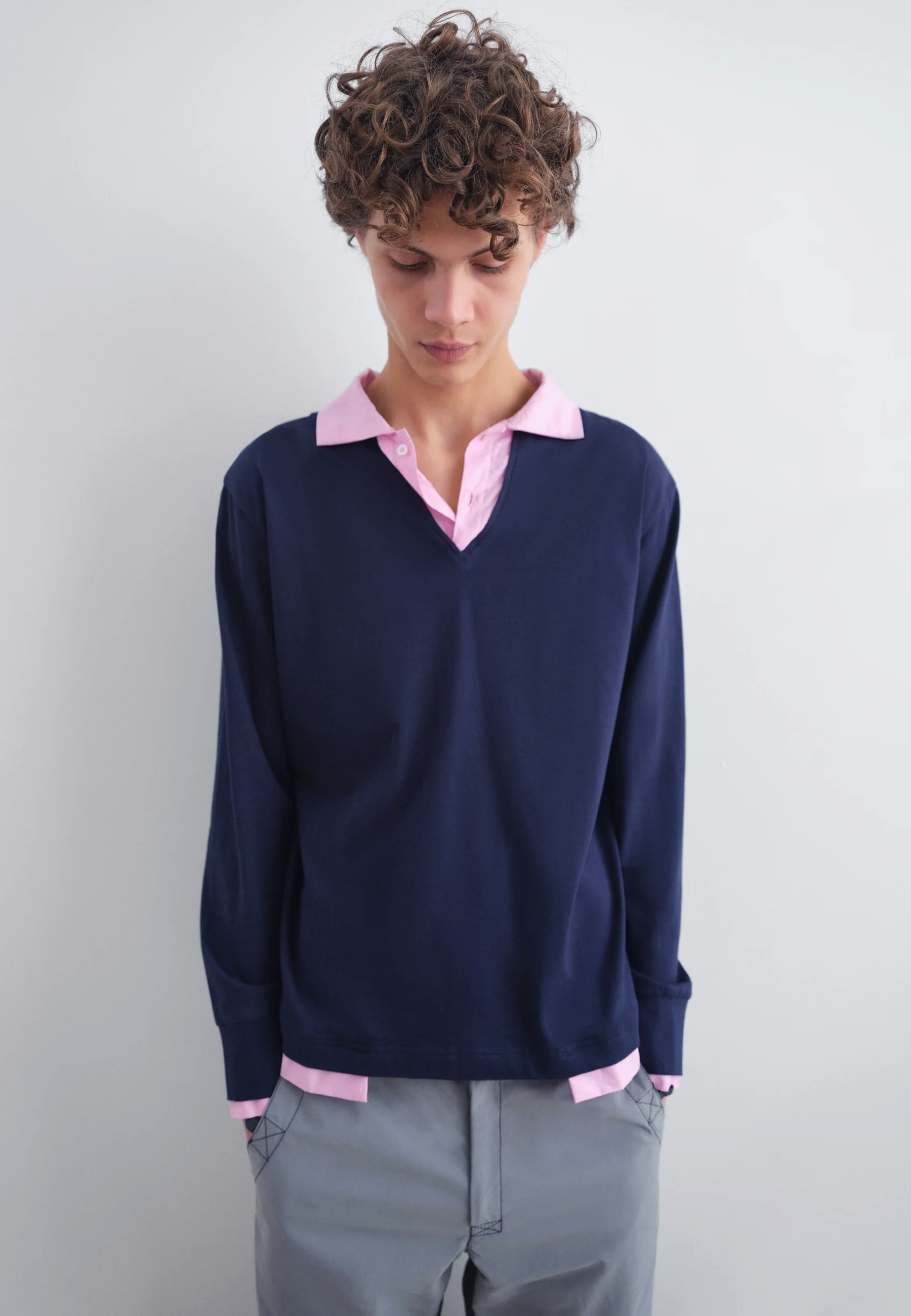 Luis LS Polo - Navy/Pink