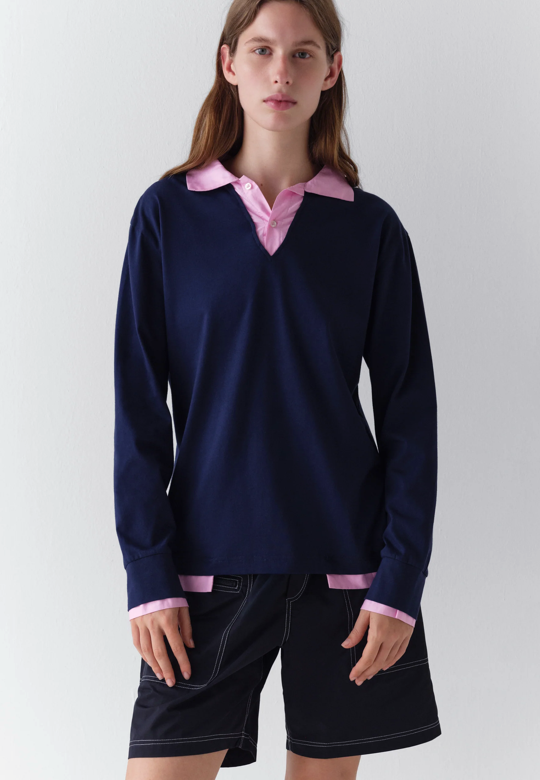 Luis LS Polo - Navy/Pink