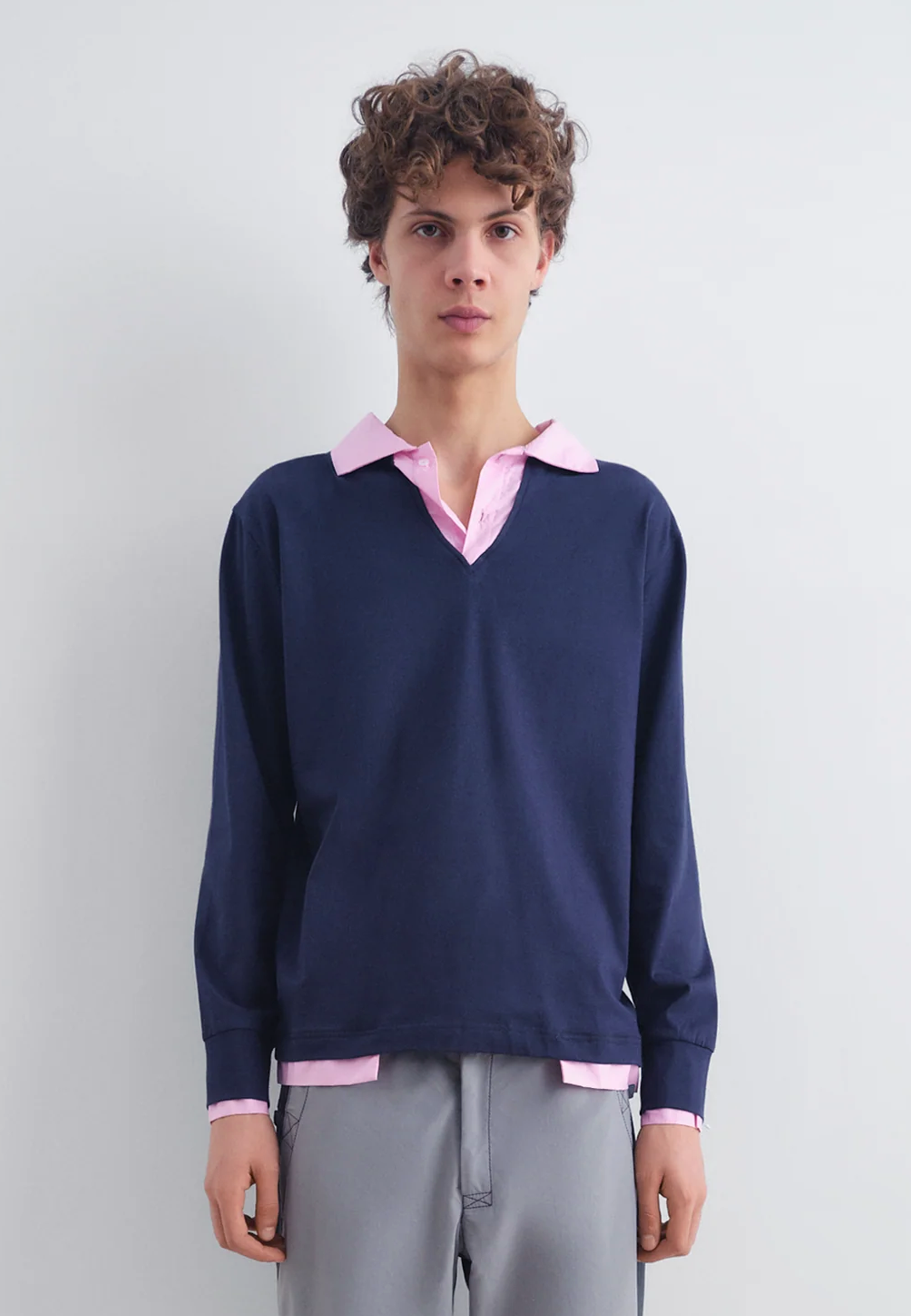 Luis LS Polo - Navy/Pink