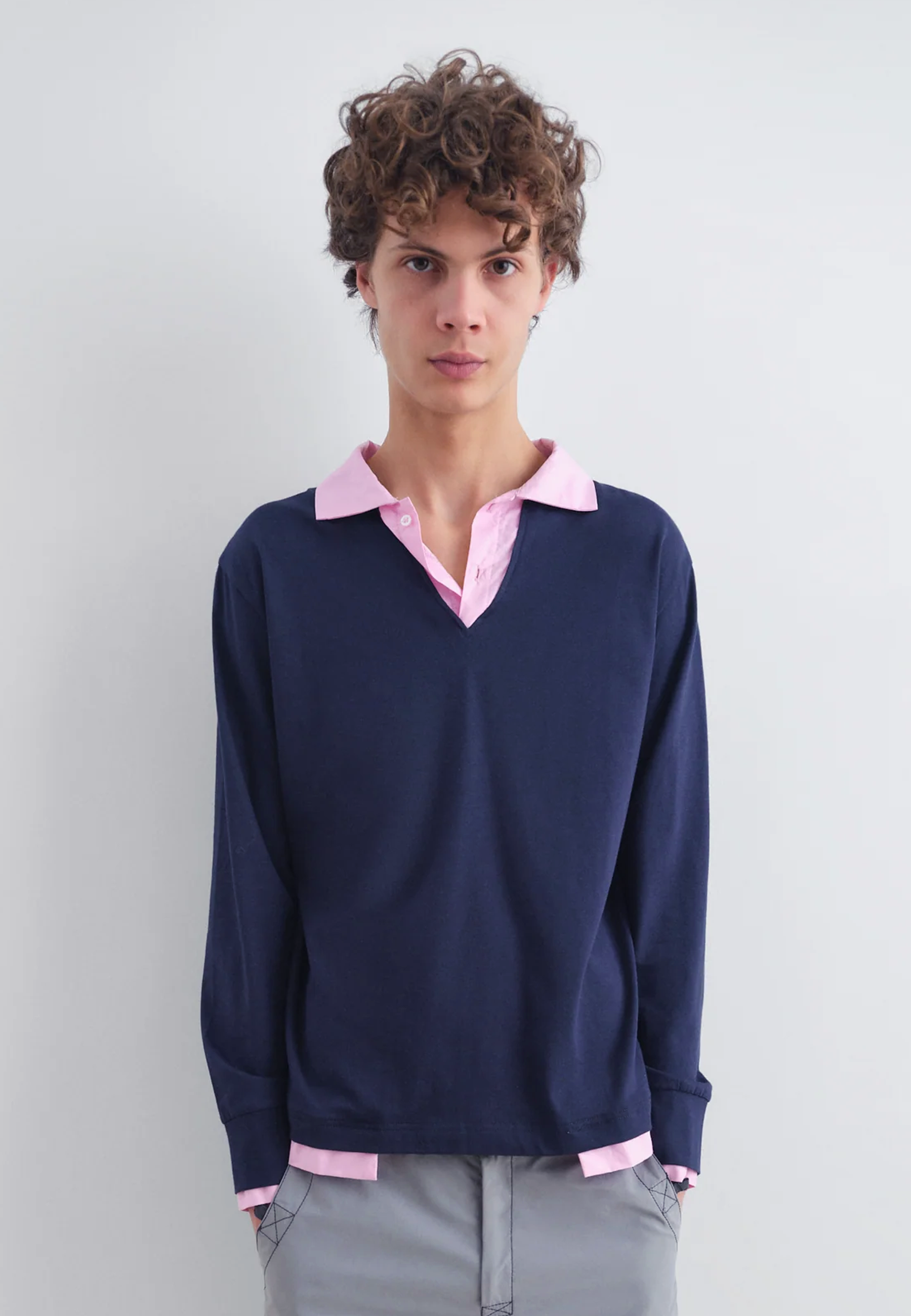 Luis LS Polo - Navy/Pink