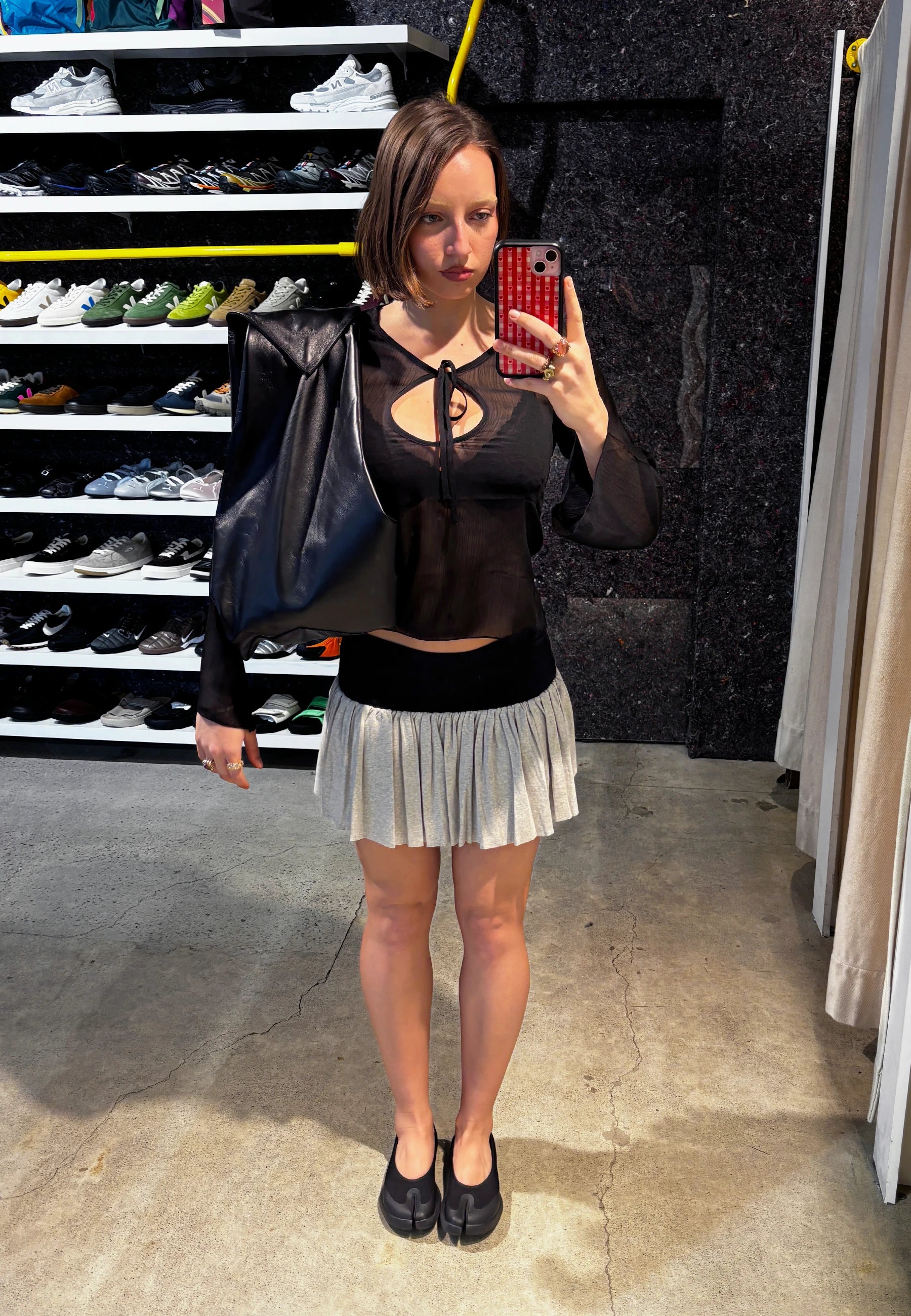 Charlie Mini Skirt - Grey/Black