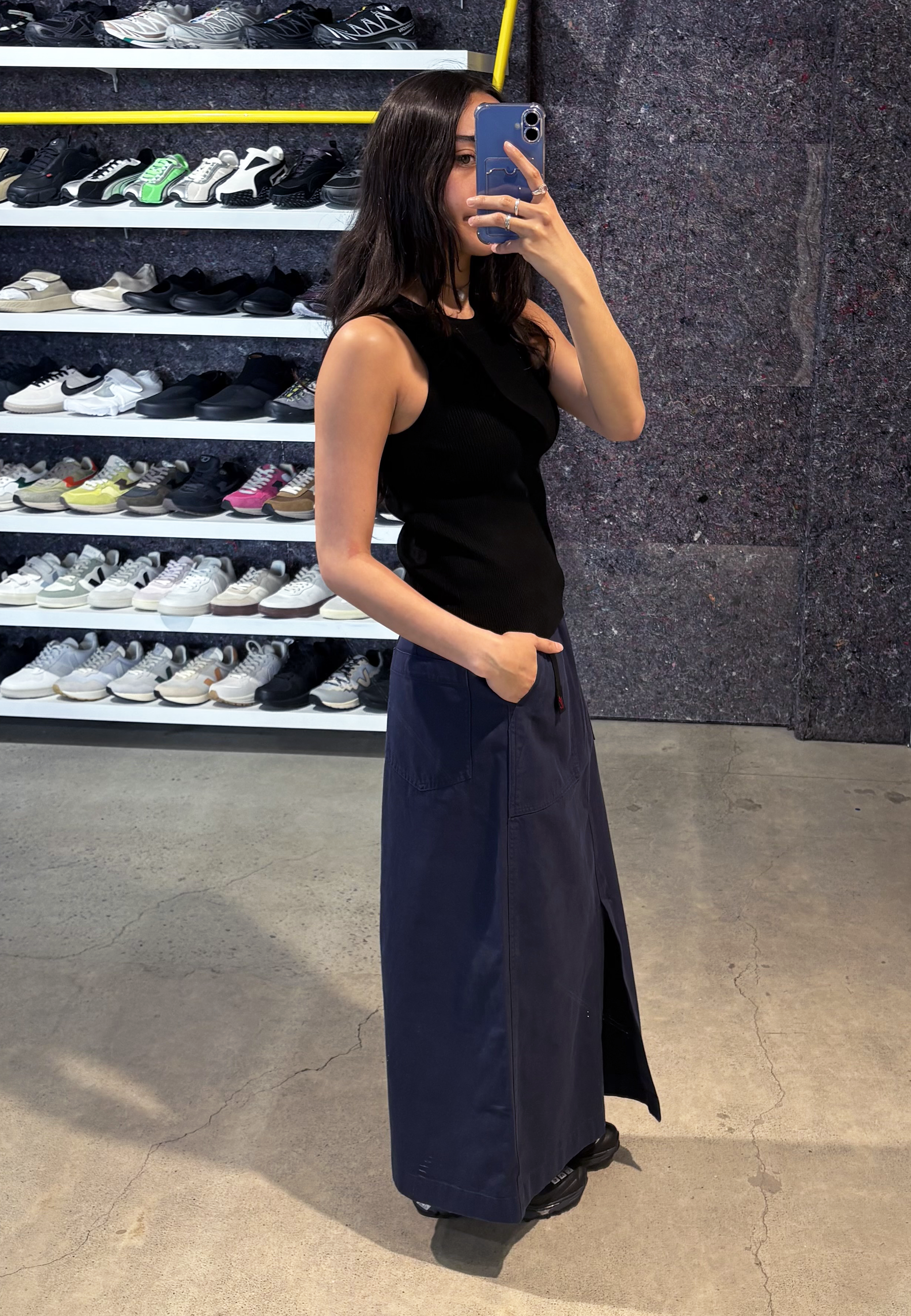 Long Baker Skirt - Navy Pigment