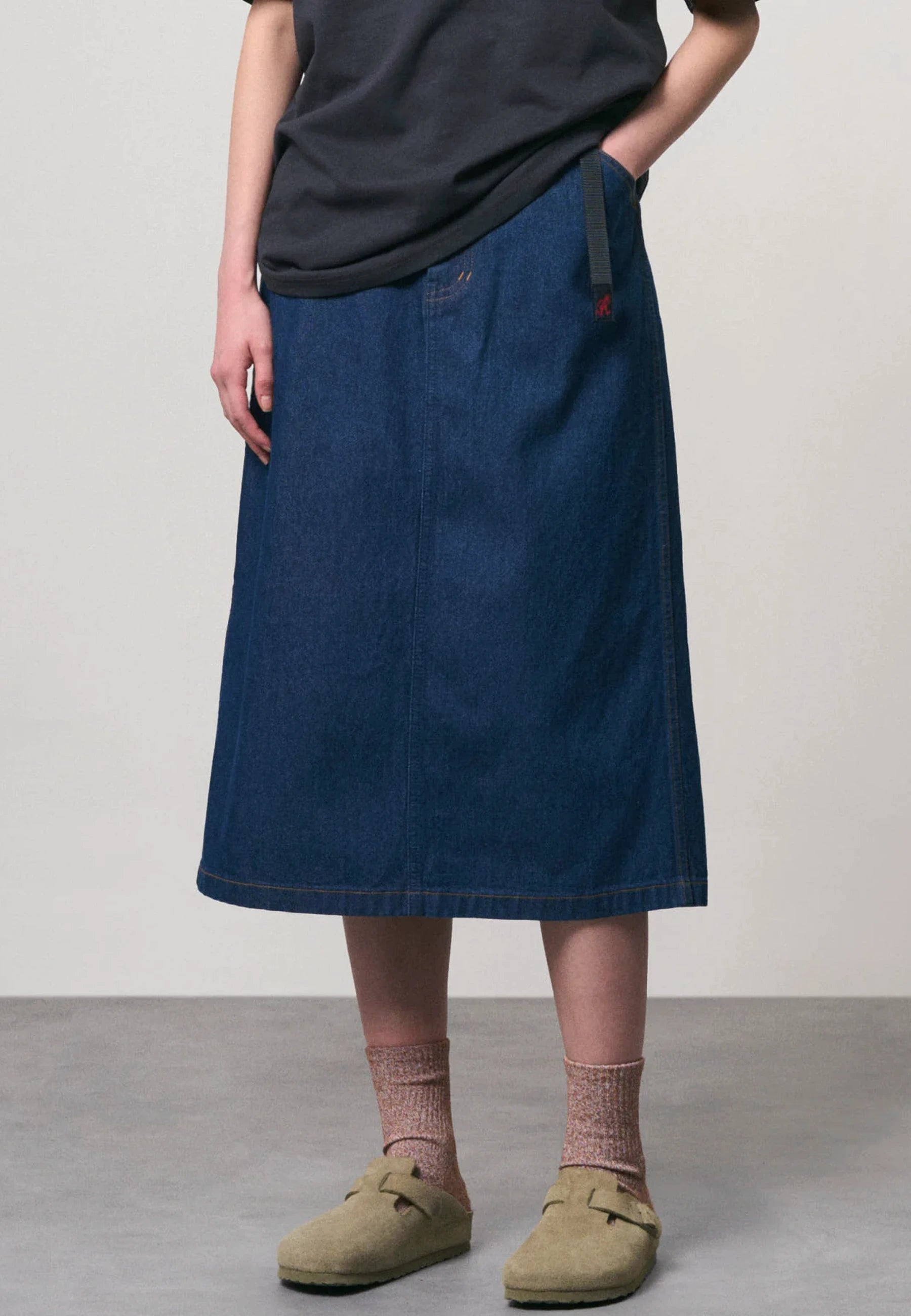 Denim Carpenter Skirt - Rinsed Indigo