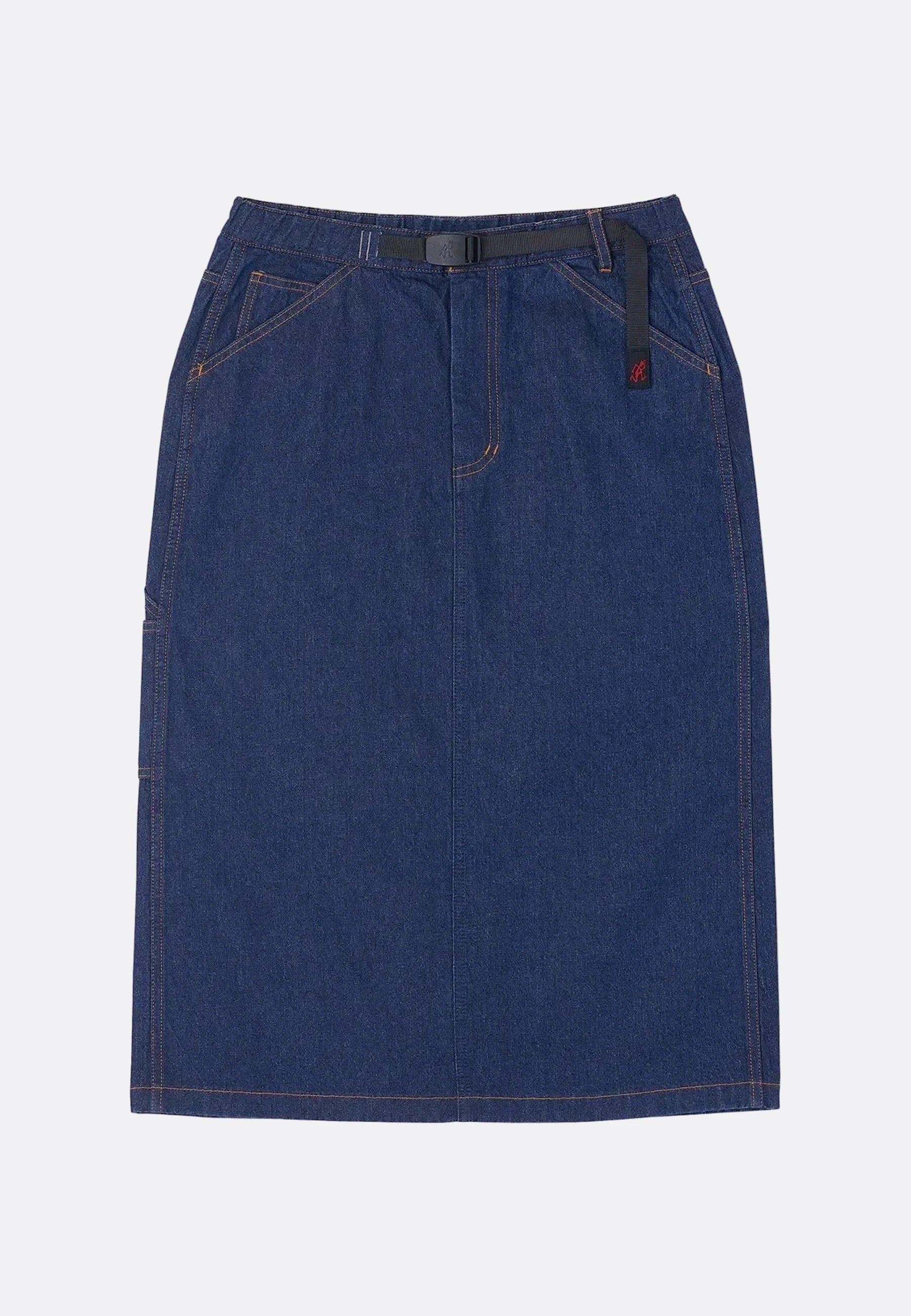 Denim Carpenter Skirt - Rinsed Indigo