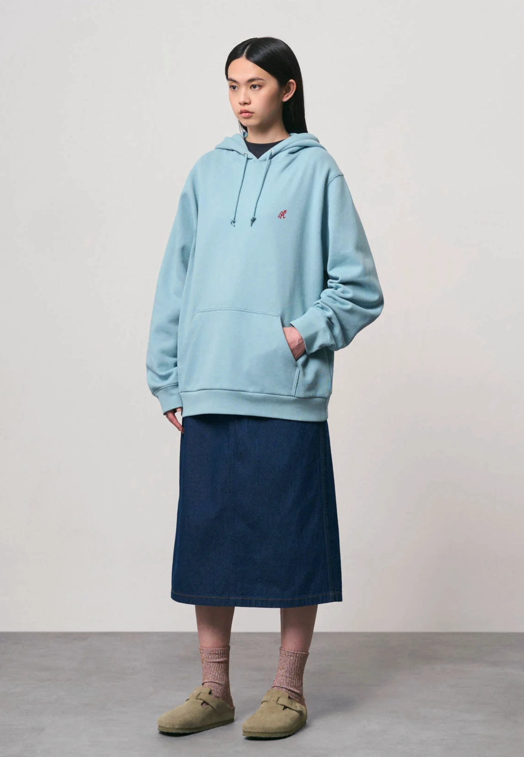 Denim Carpenter Skirt - Rinsed Indigo