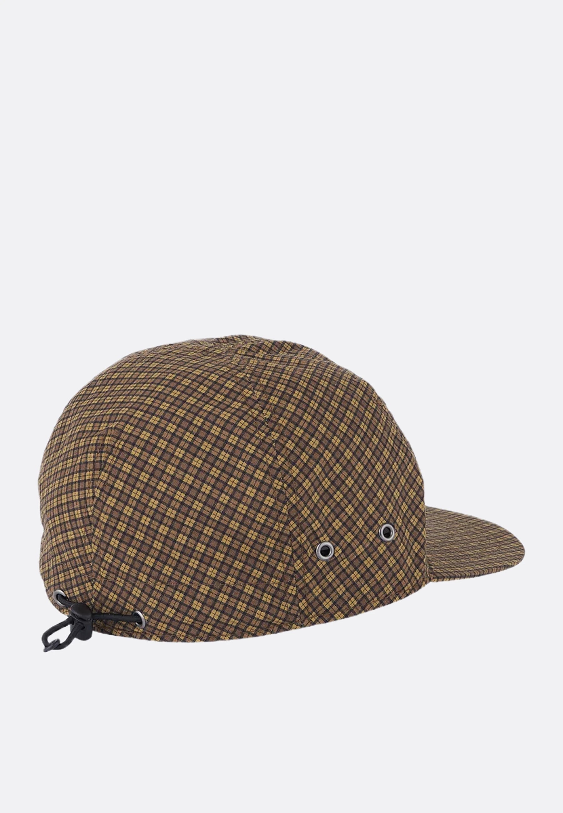 Mini Check Nylon Cap - Brown Check
