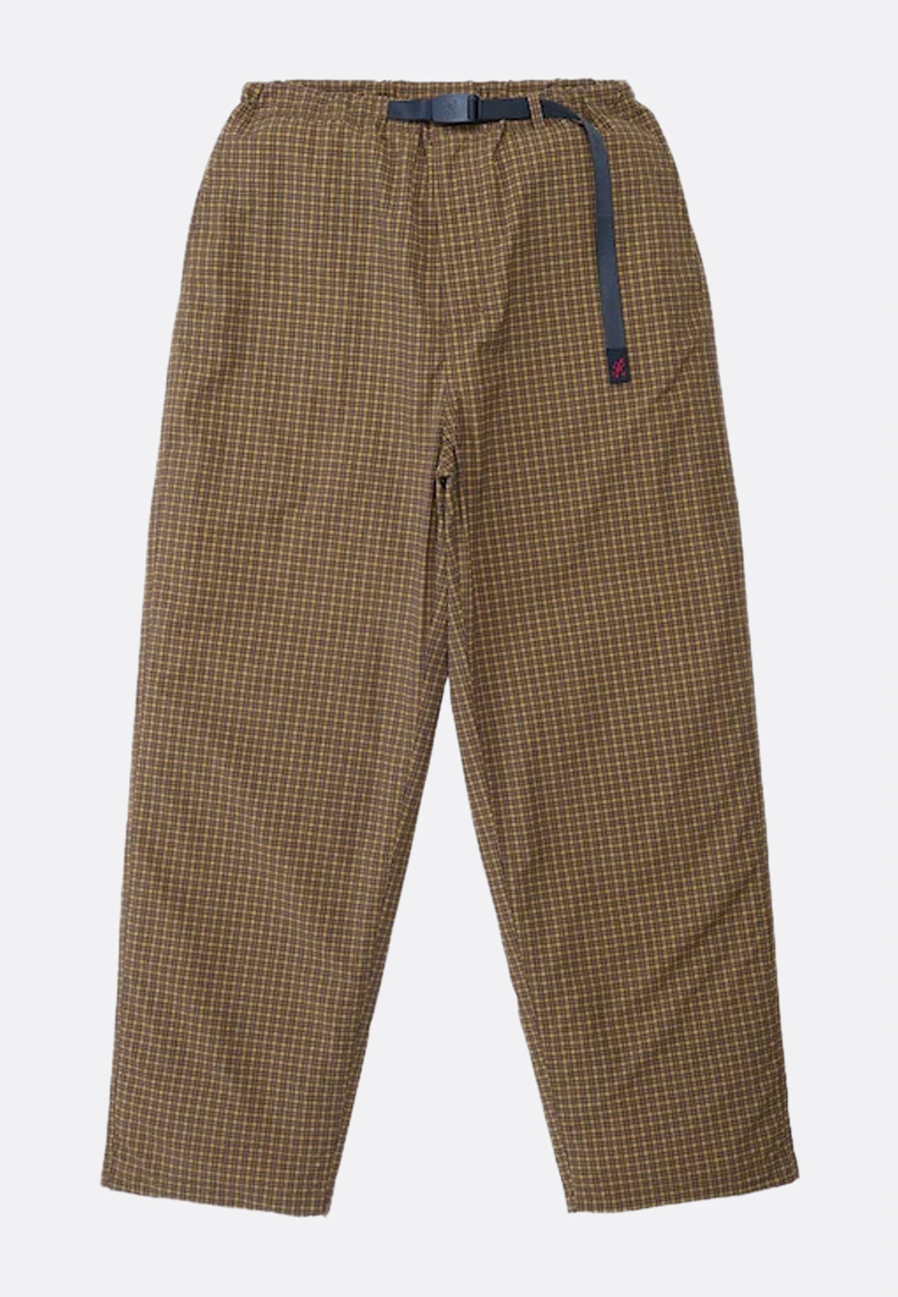 Mini Check Nylon Pant - Brown Check