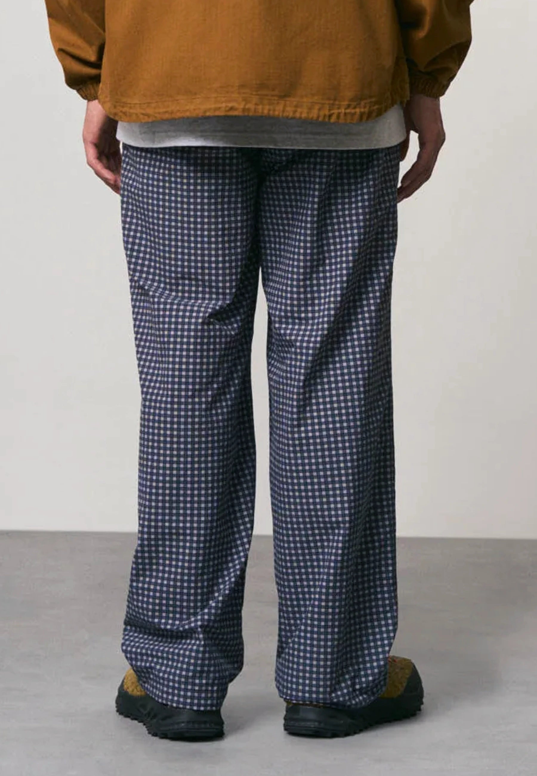 Mini Check Nylon Pant - Navy Check