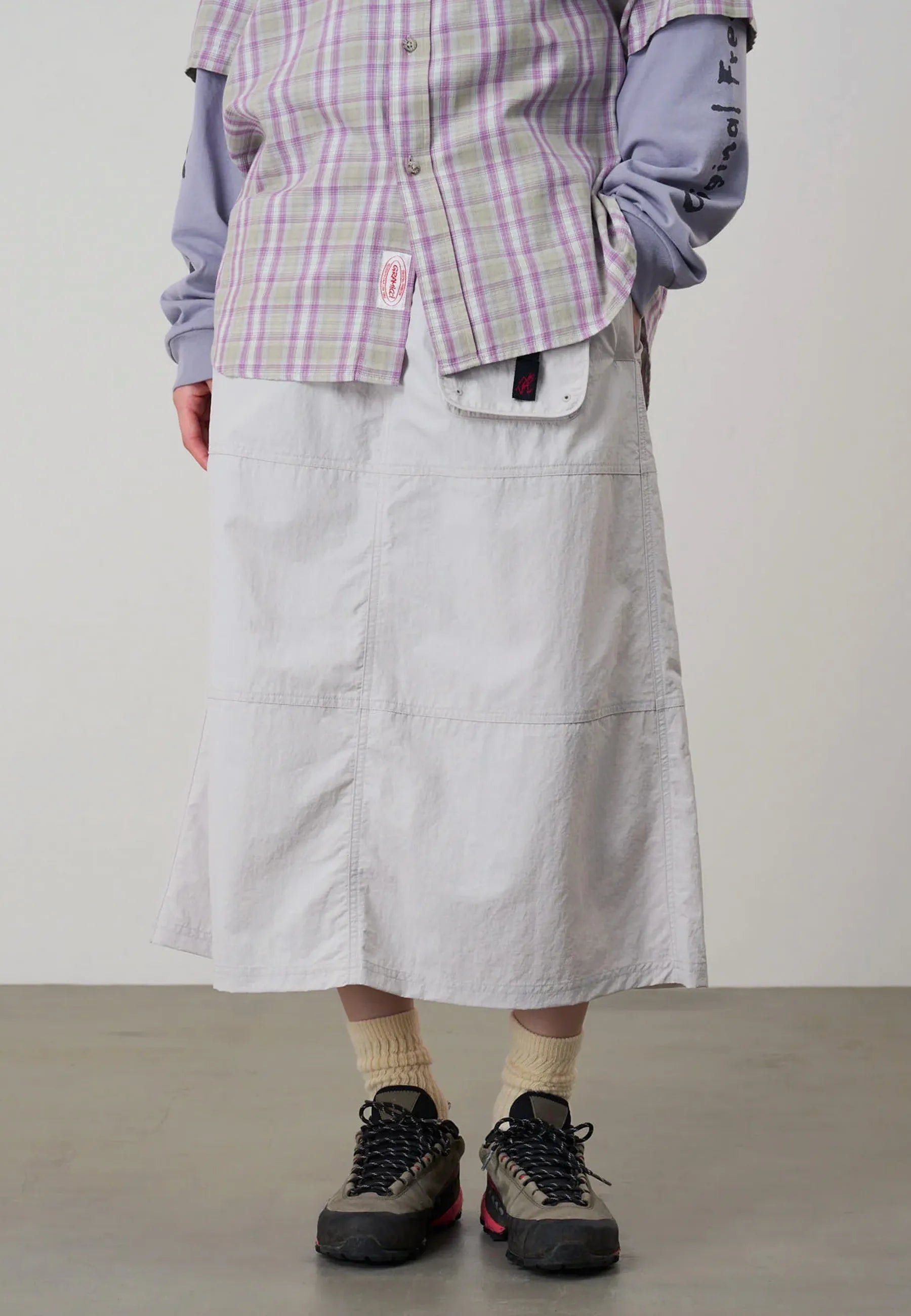 Nylon Utility Skirt - Ecru