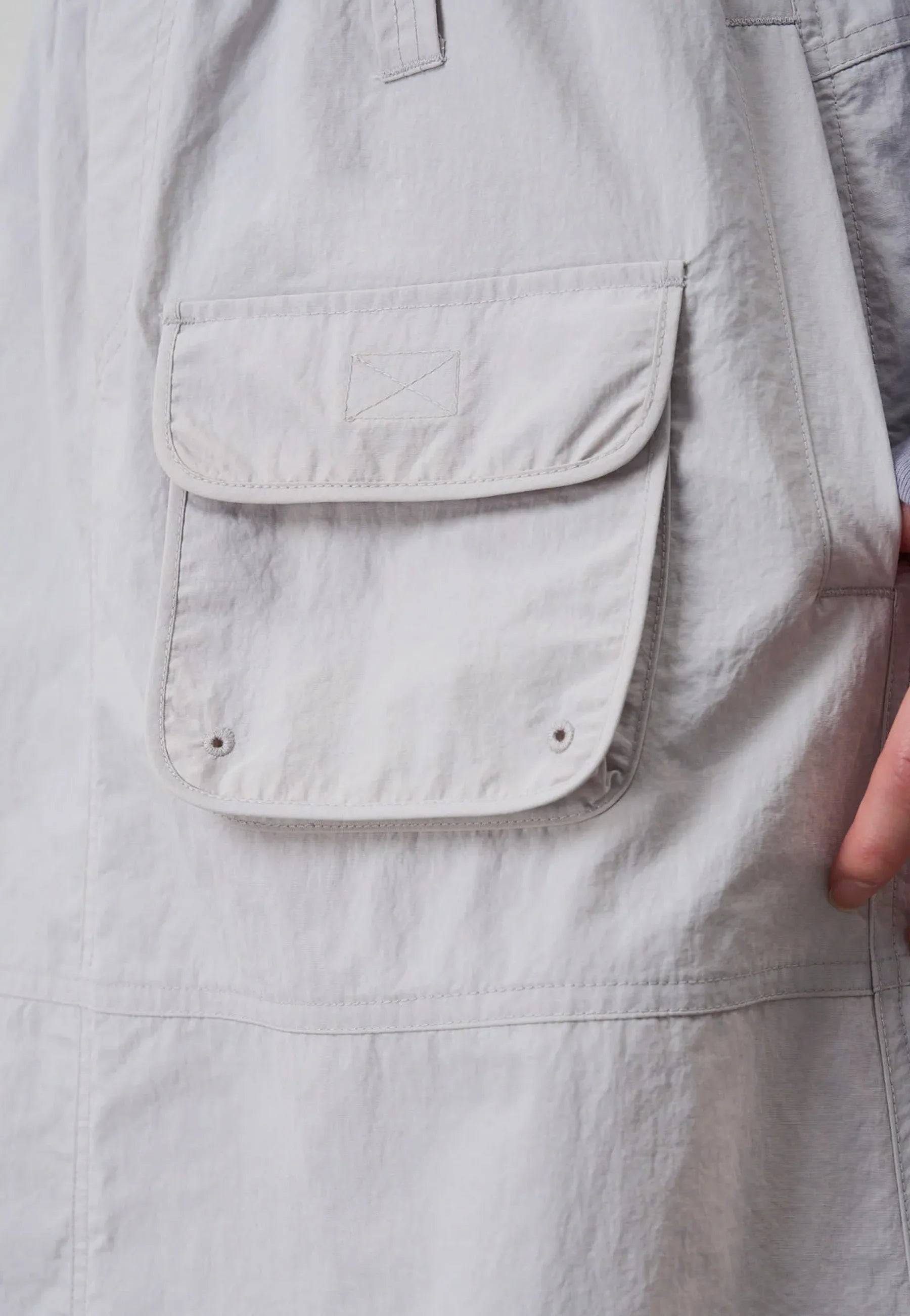 Nylon Utility Skirt - Ecru