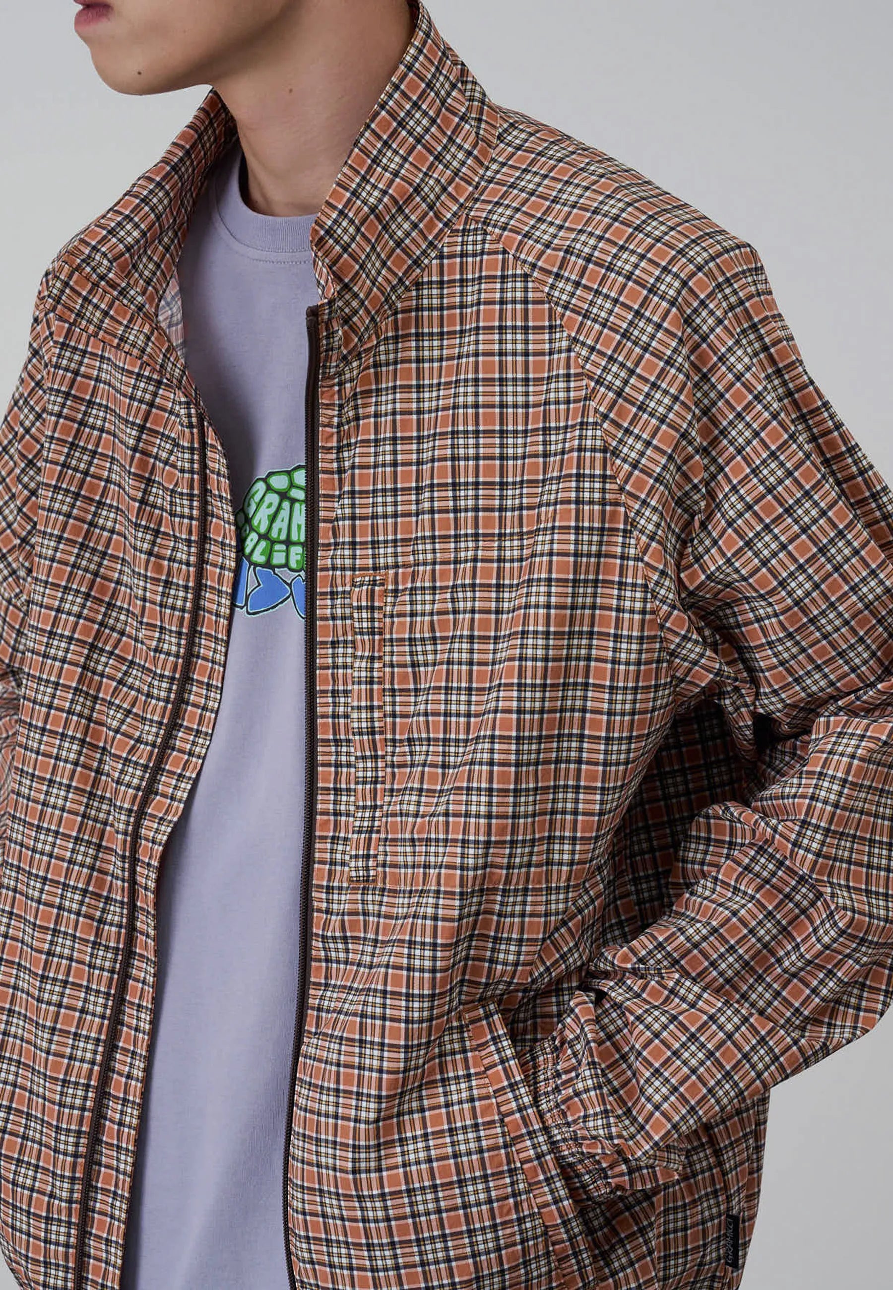 Checkered Shell Jacket - Brick Check
