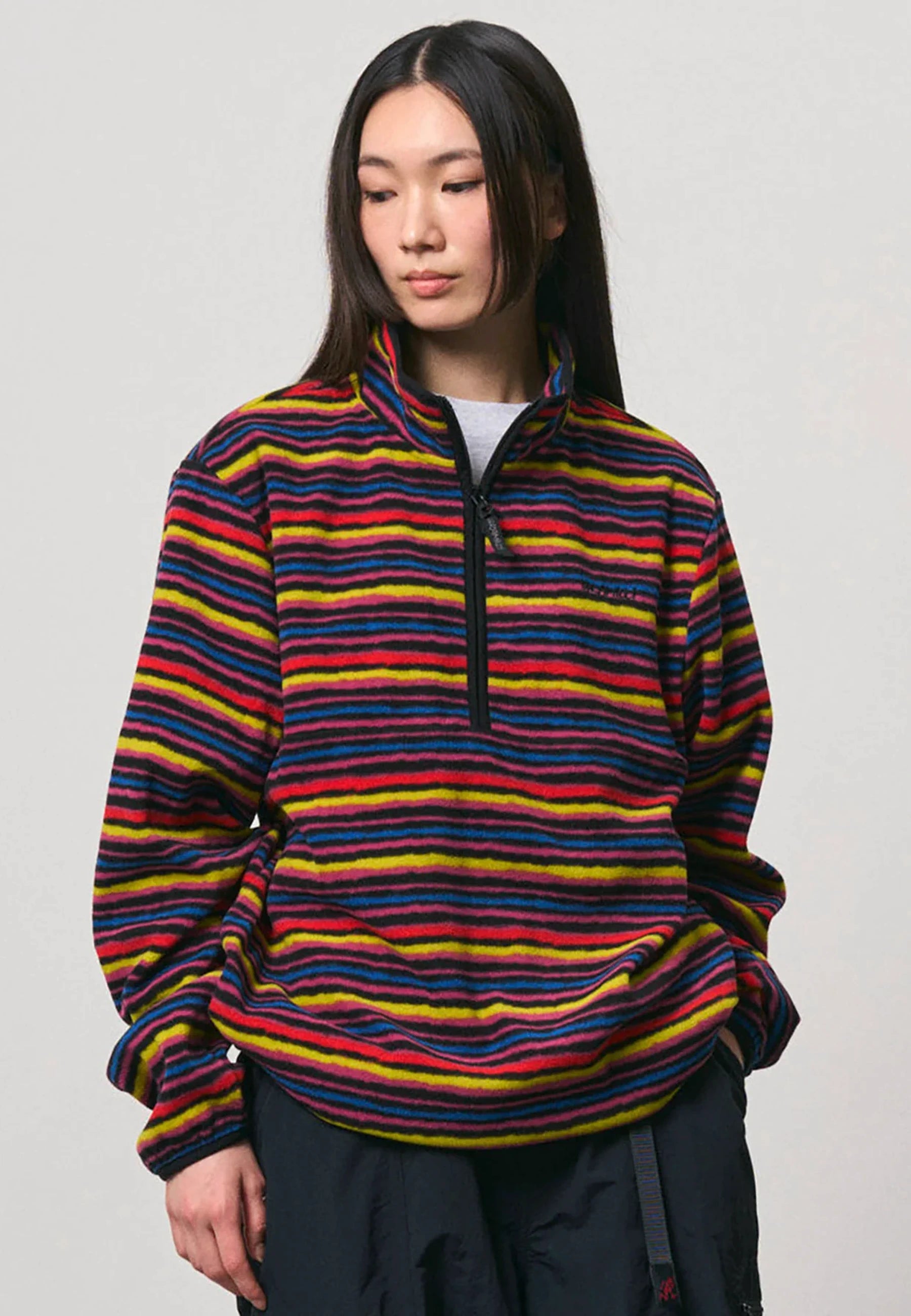 Thermal Fleece Pullover - Multi Stripe