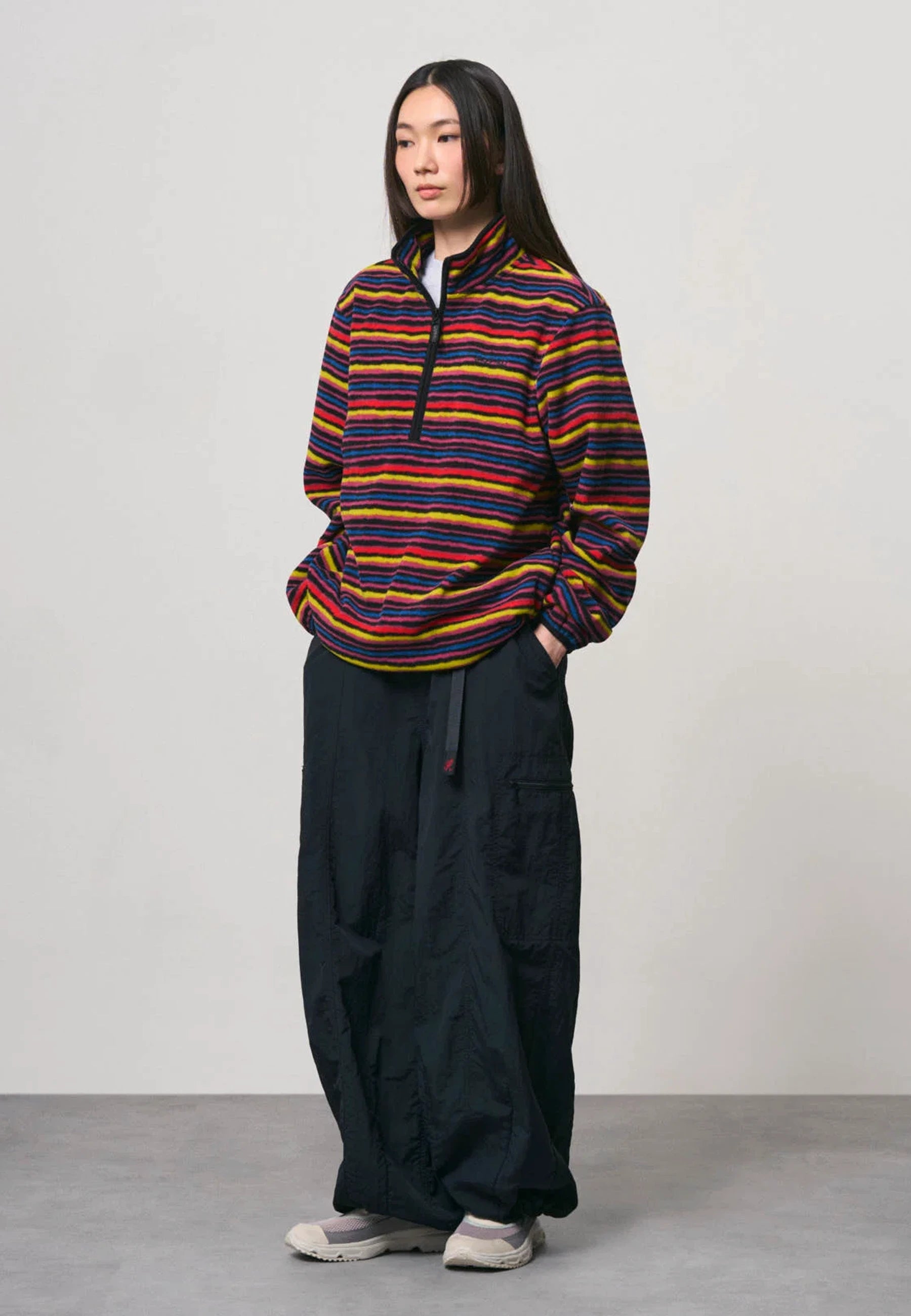 Thermal Fleece Pullover - Multi Stripe