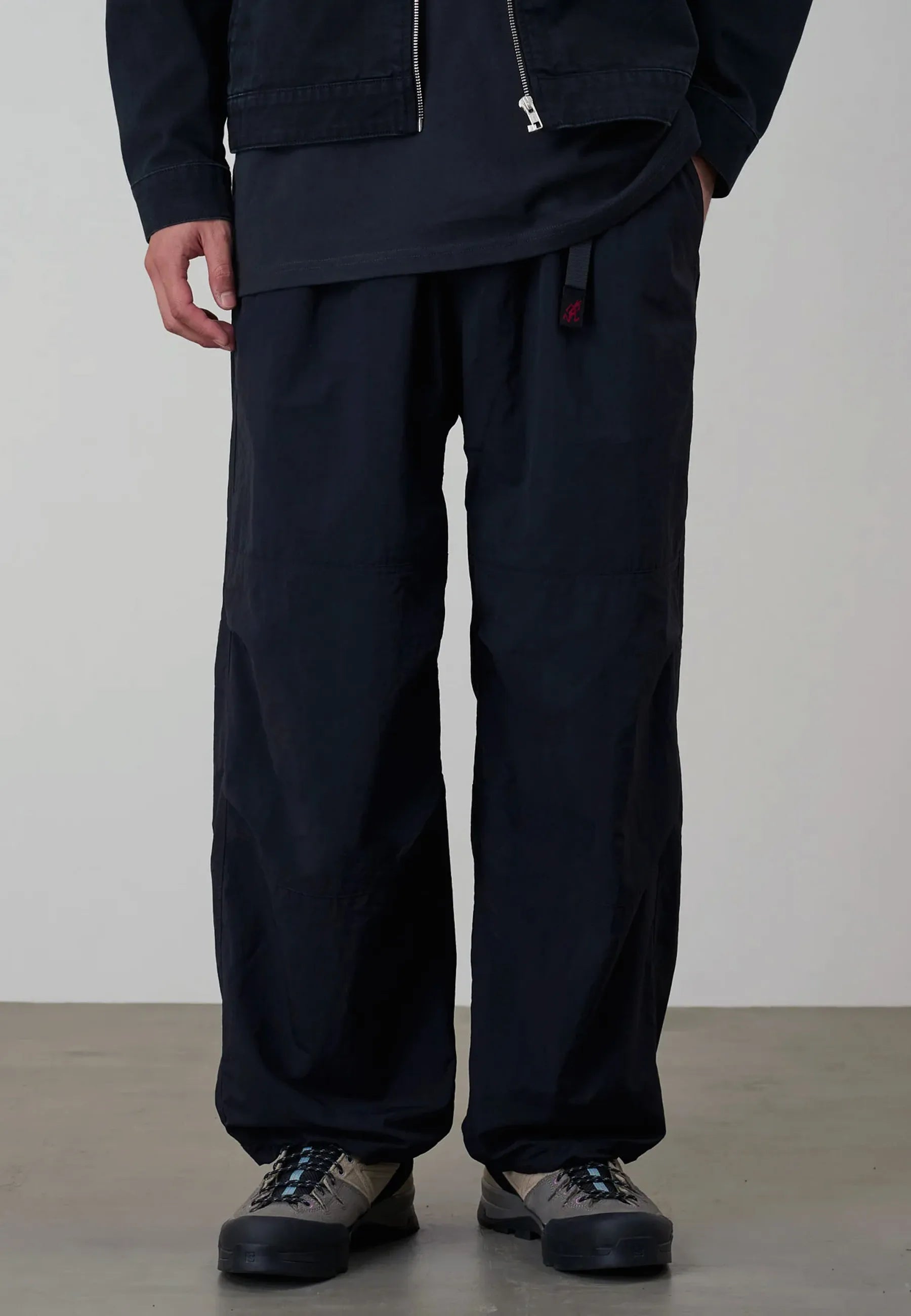 Nylon Paneled Trek Pant - Black