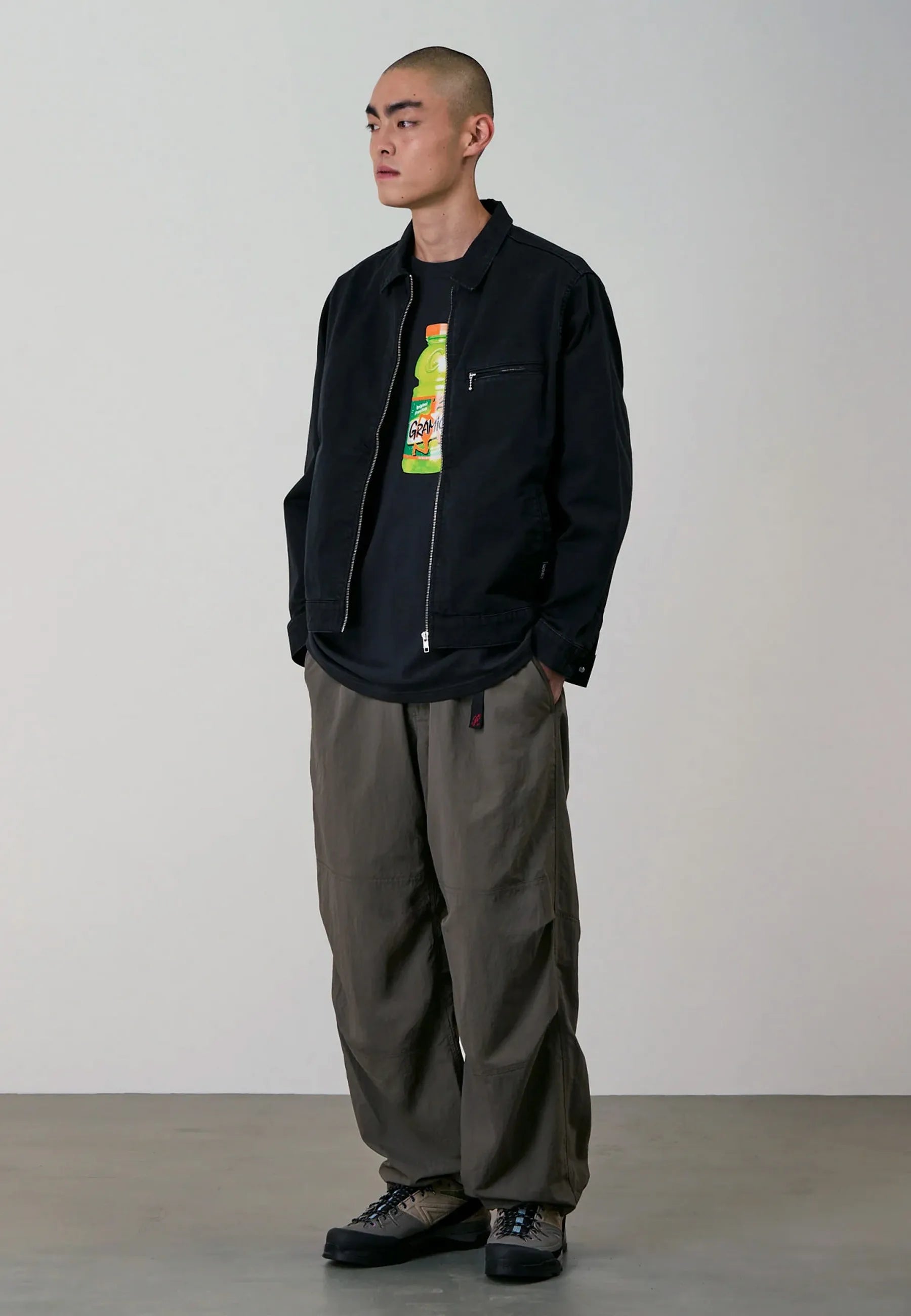 Nylon Paneled Trek Pant - Granite