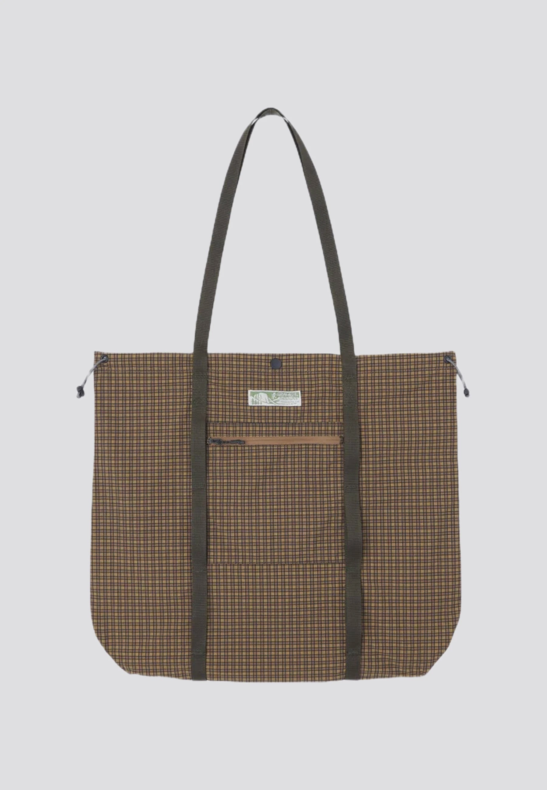 Utility Tote Bag - Brown Check